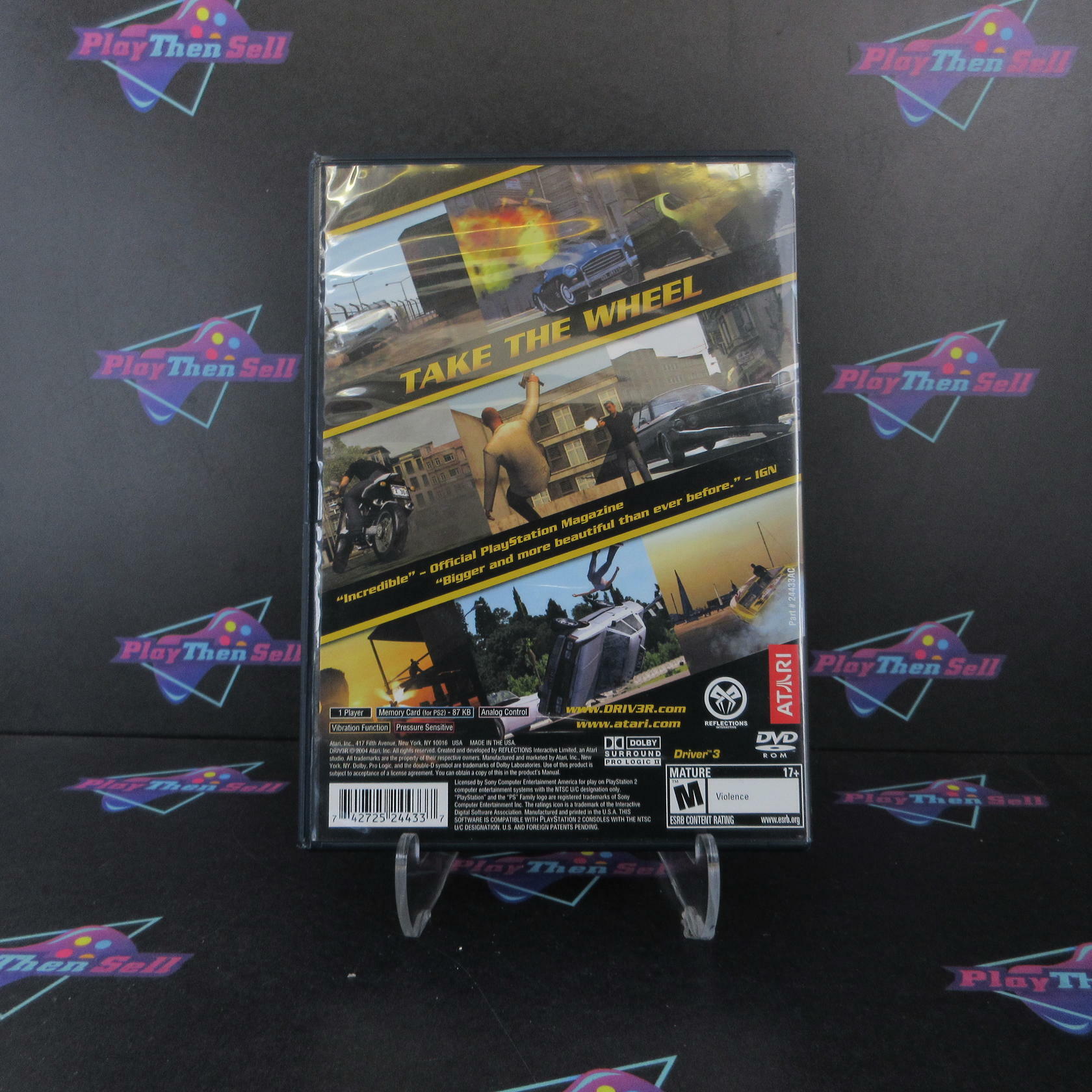 Driver 3 PlayStation 2 PS2 + Stickers - Like New