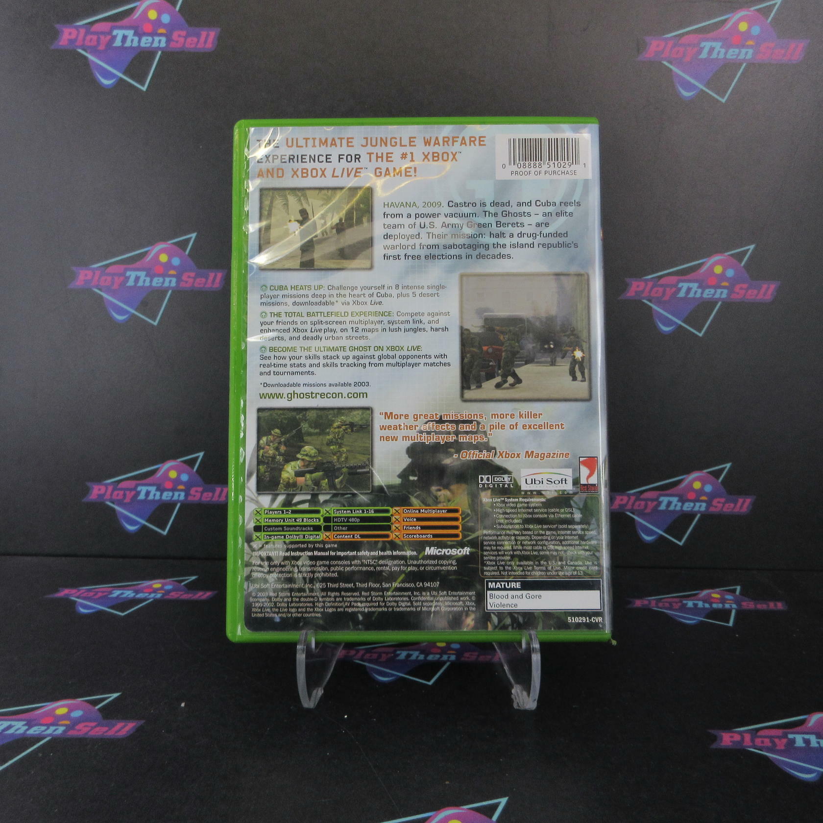 Tom Clancy's Ghost Recon Island Thunder Xbox + Reg Card - Like New