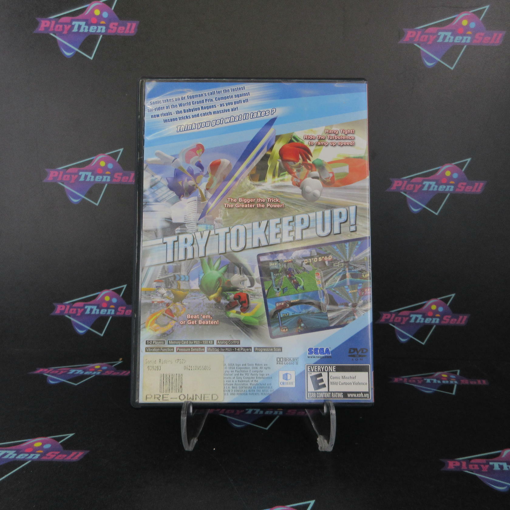 Sonic Riders PS2 PlayStation 2 GH - Very Good