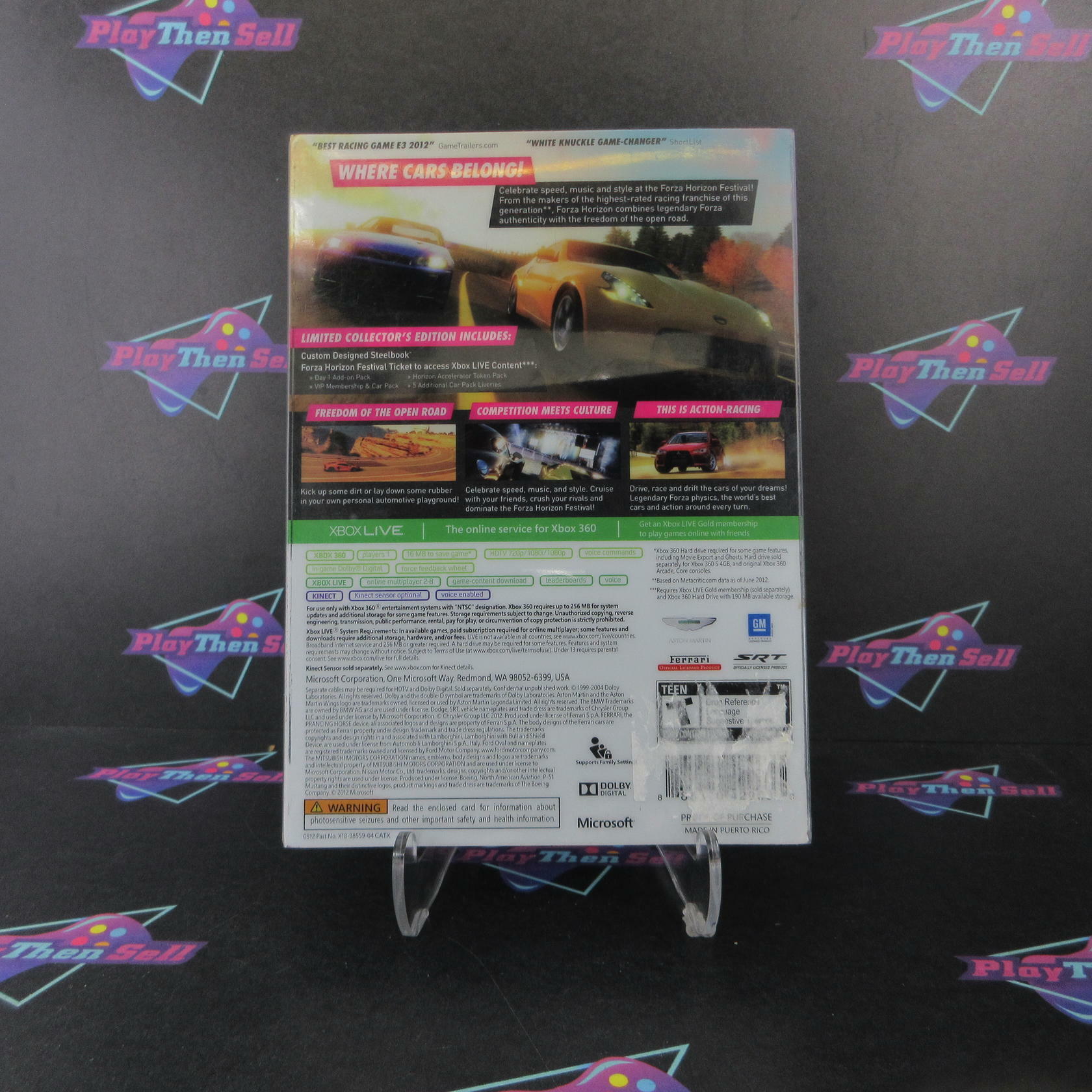 Forza Horizon Limited Collector's Edition Steelbook Xbox 360 + Sleeve - Like New