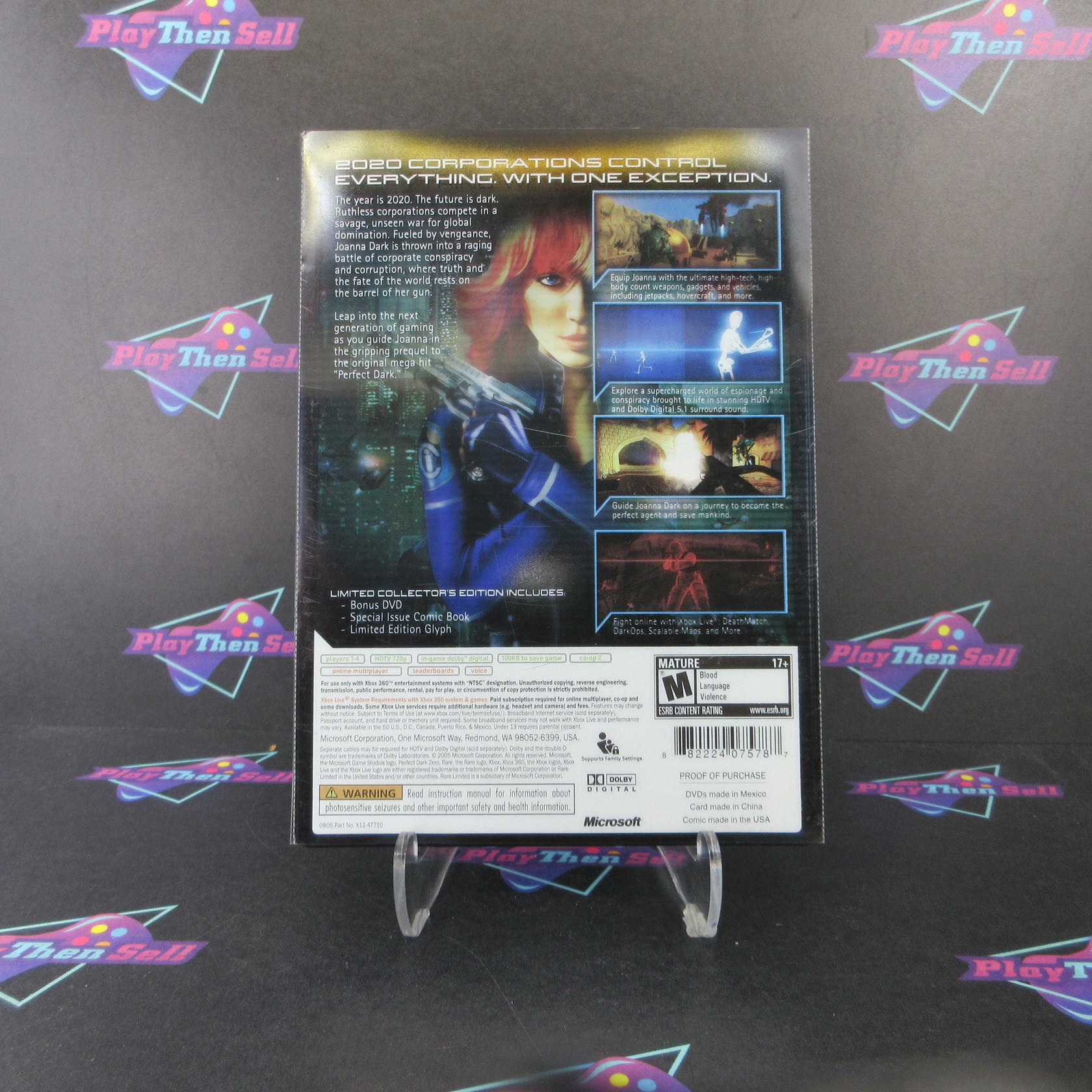 Perfect Dark Zero Xbox 360 Limited Collector's Steelbook + Comic /Glyph / Sleeve - Like New
