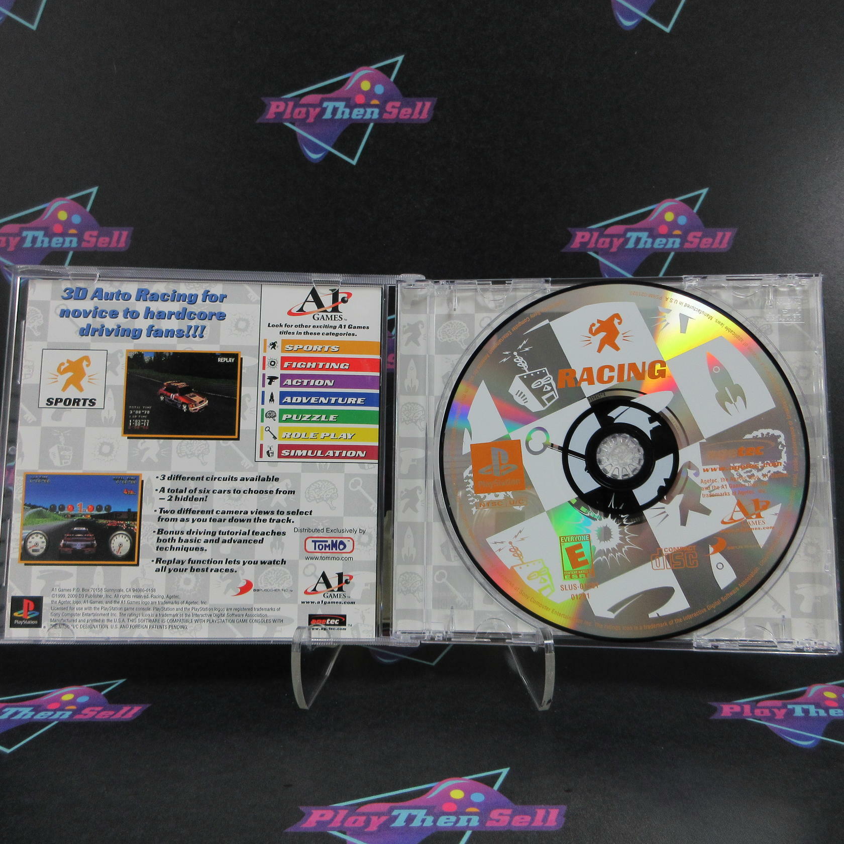 Racing PS1 PlayStation 1 + Reg Card - Like New