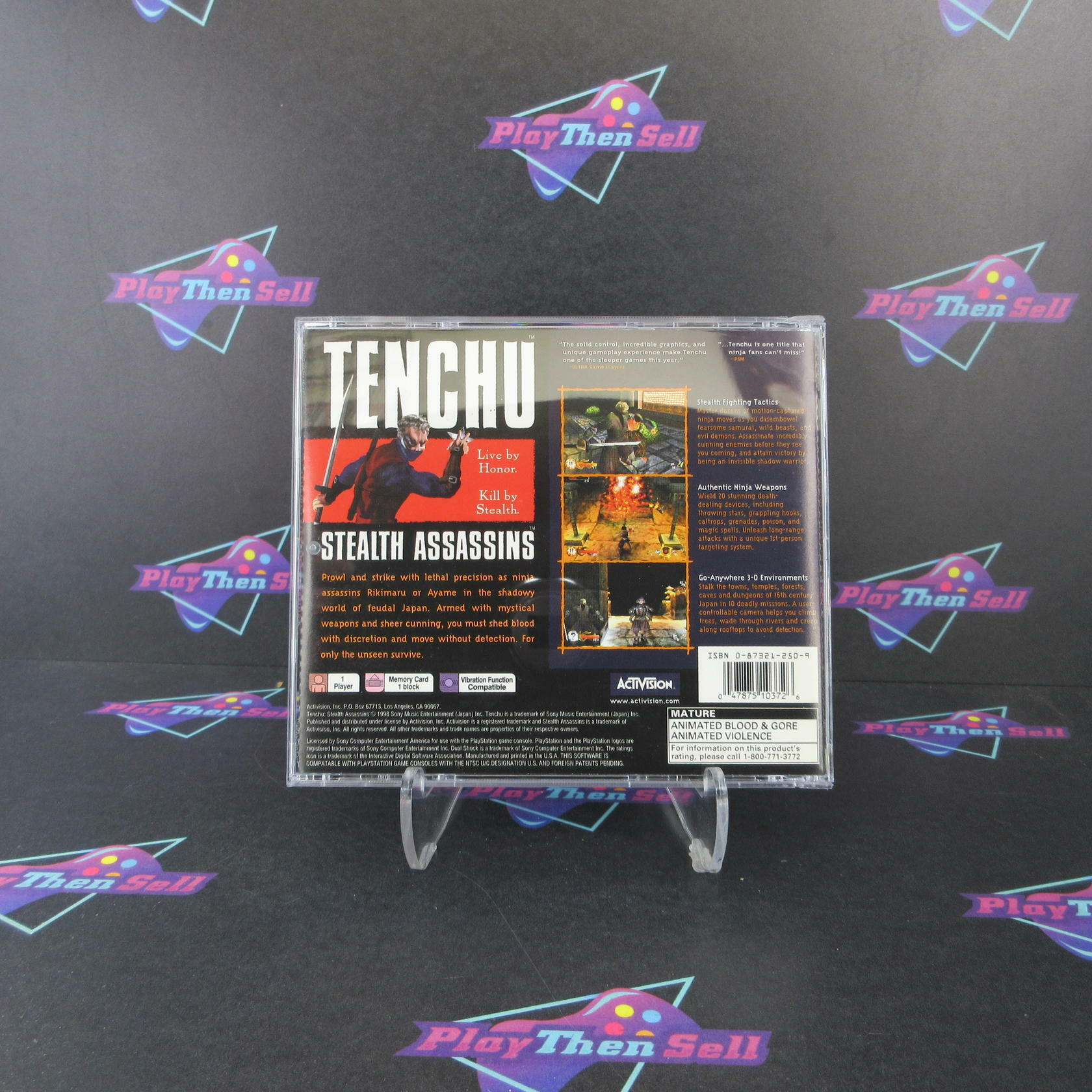 Tenchu Stealth Assassins PS1 PlayStation 1 + Reg Card - Like New