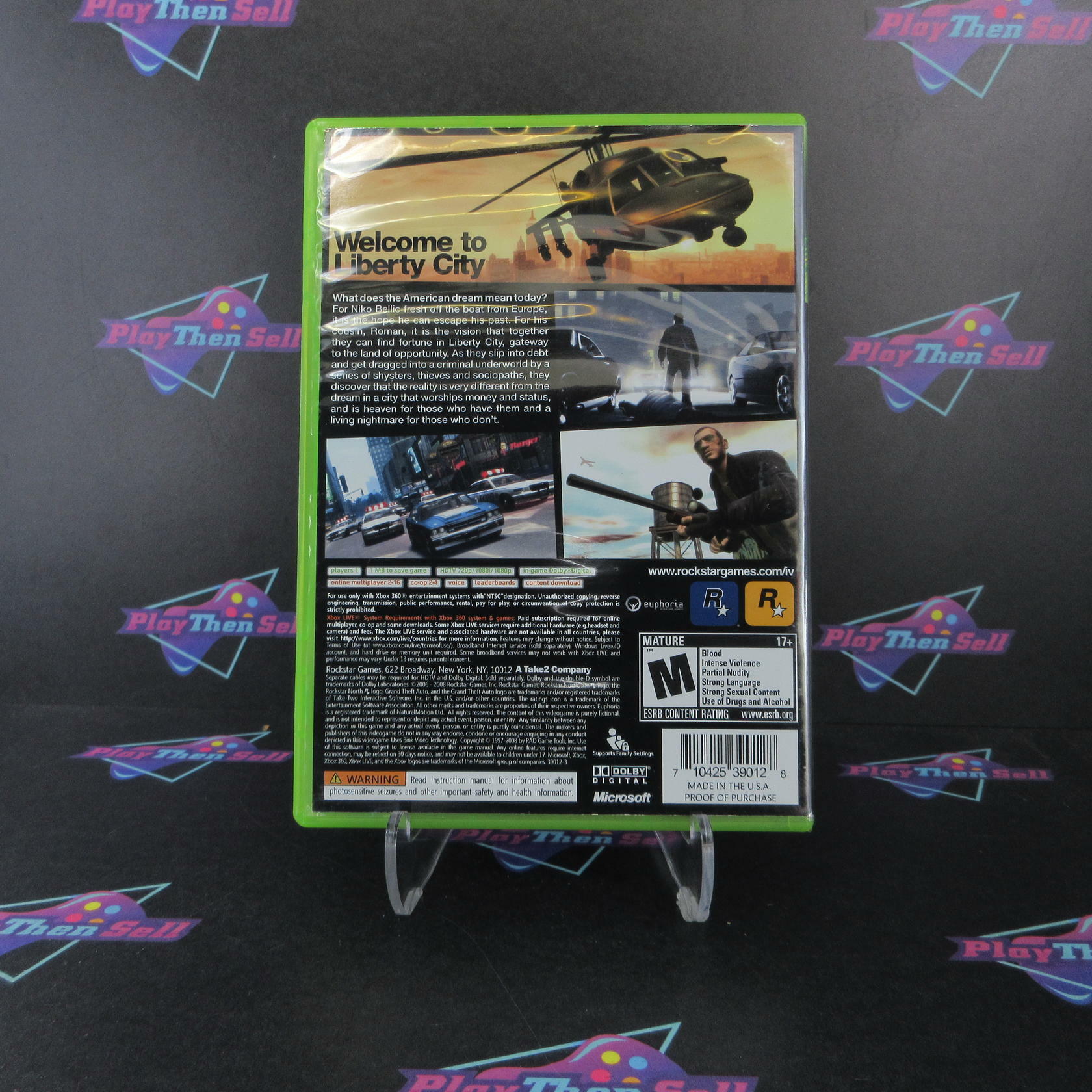Grand Theft Auto IV - Xbox 360 + Map Complete - Excellent