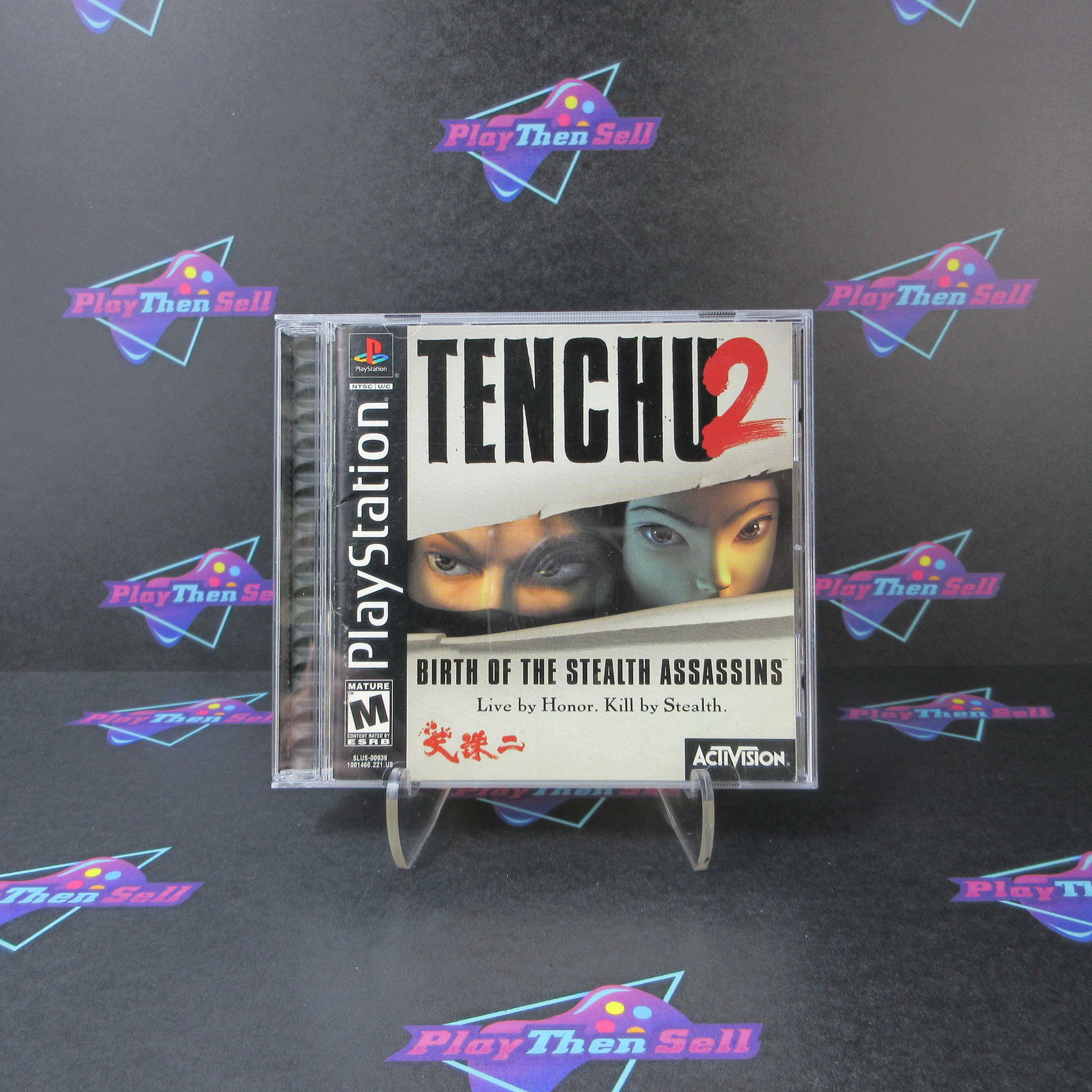 Tenchu 2 PS1 PlayStation 1 Black Label + Reg Card - Like New