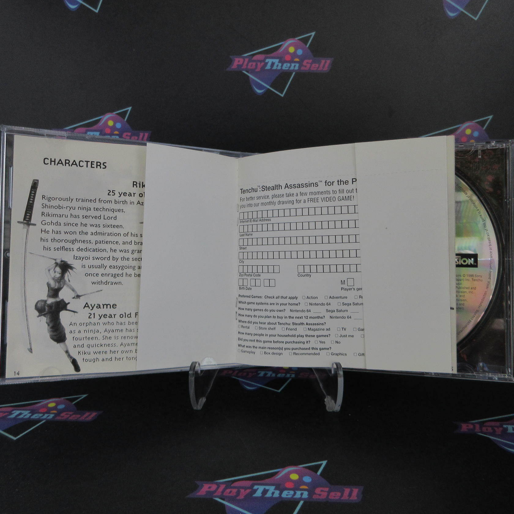 Tenchu Stealth Assassins PS1 PlayStation 1 + Reg Card - Like New
