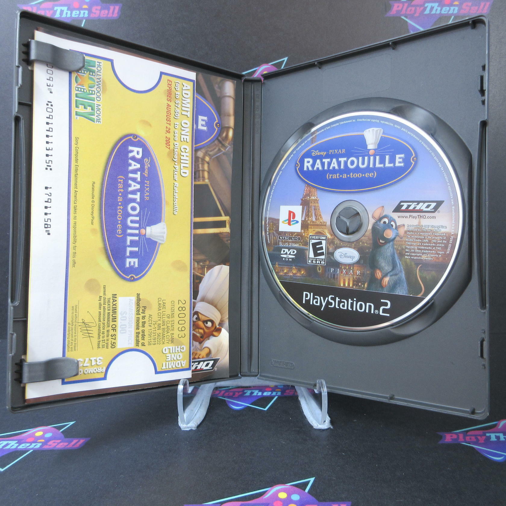 Ratatouille - PS2 PlayStation 2 + Movie Ticket Complete - Excellent