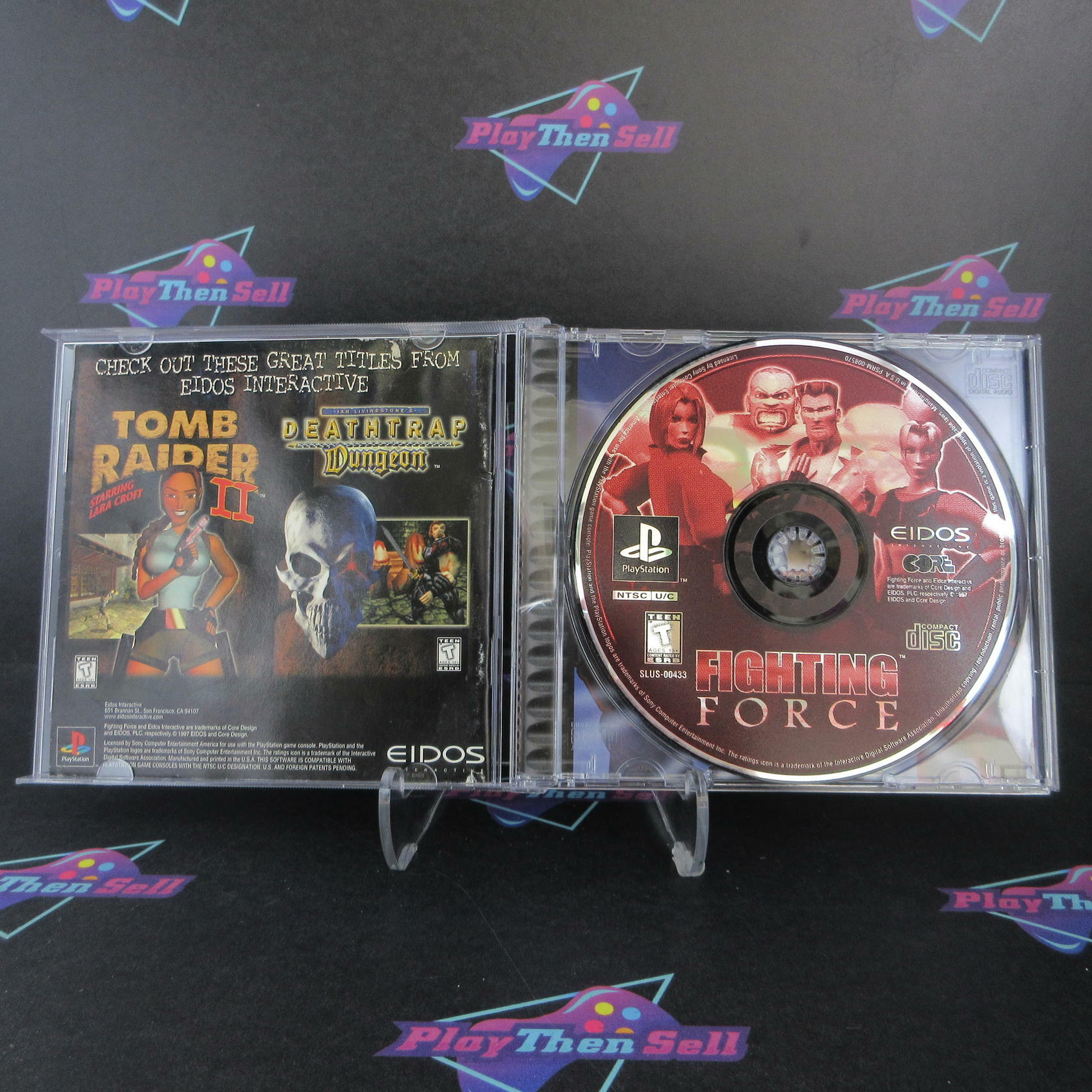 Fighting Force PS1 PlayStation 1 MD + Reg Card Complete CIB - Very Good
