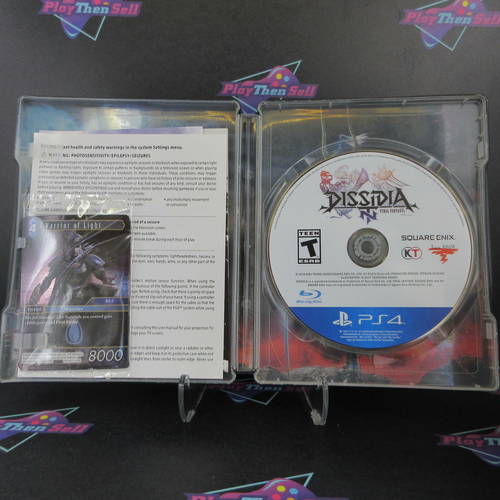 Dissidia Final Fantasy NT Steelbook Brawler Edition PS4 PlayStation 4 + Card - Like New