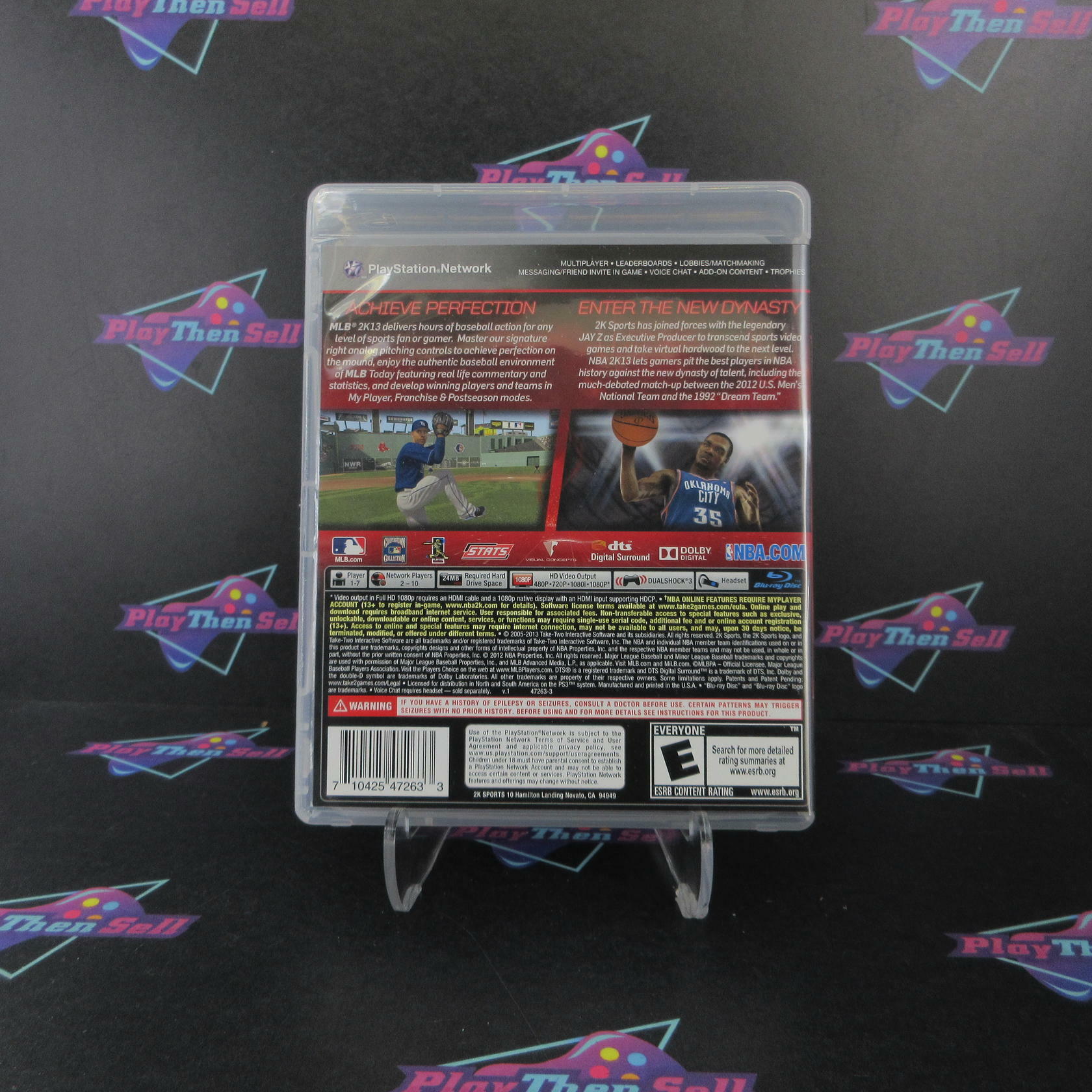MLB 2K13 + NBA 2K13 Combo Pack PS3 PlayStation 3 Complete - Excellent