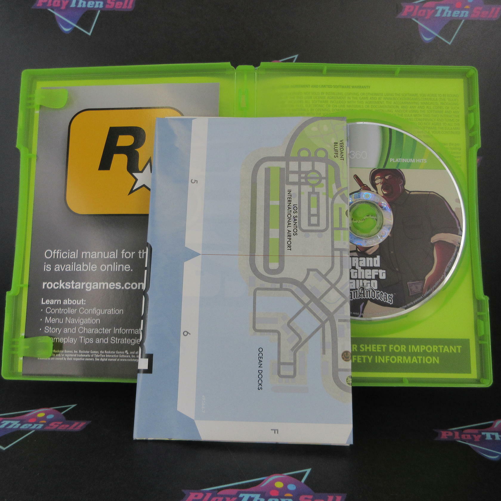 Grand Theft Auto San Andreas - Xbox 360 PH + Map Complete - Excellent