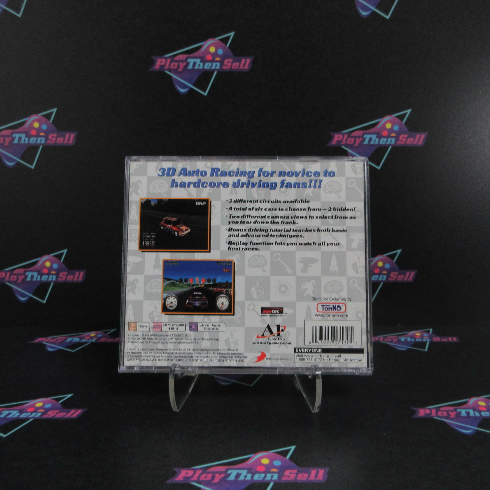 Racing PS1 PlayStation 1 + Reg Card - Like New