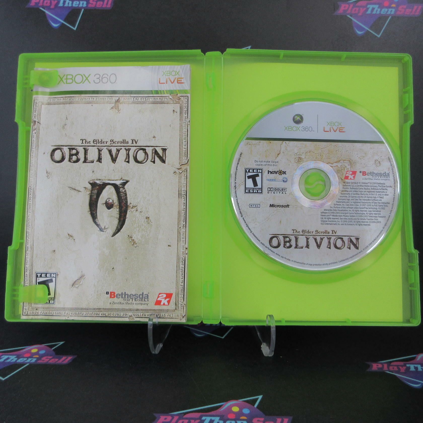Elder Scrolls IV Oblivion - Xbox 360 + Map - Complete - Excellent