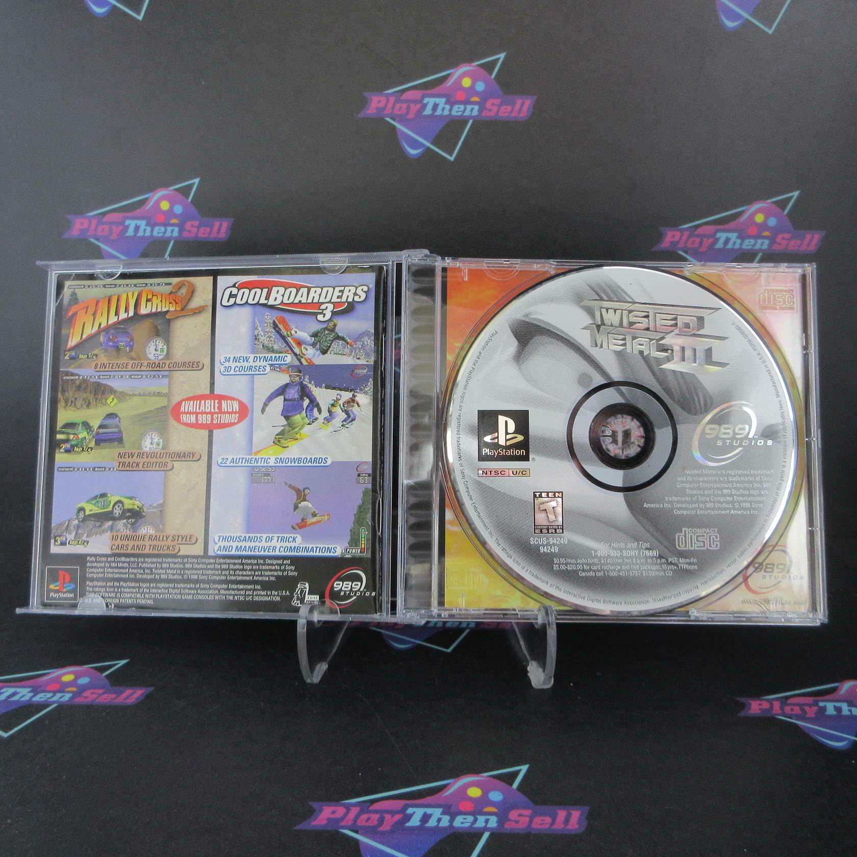 Twisted Metal III PS1 PlayStation 1 MD + Reg Card Complete CIB - Very Good