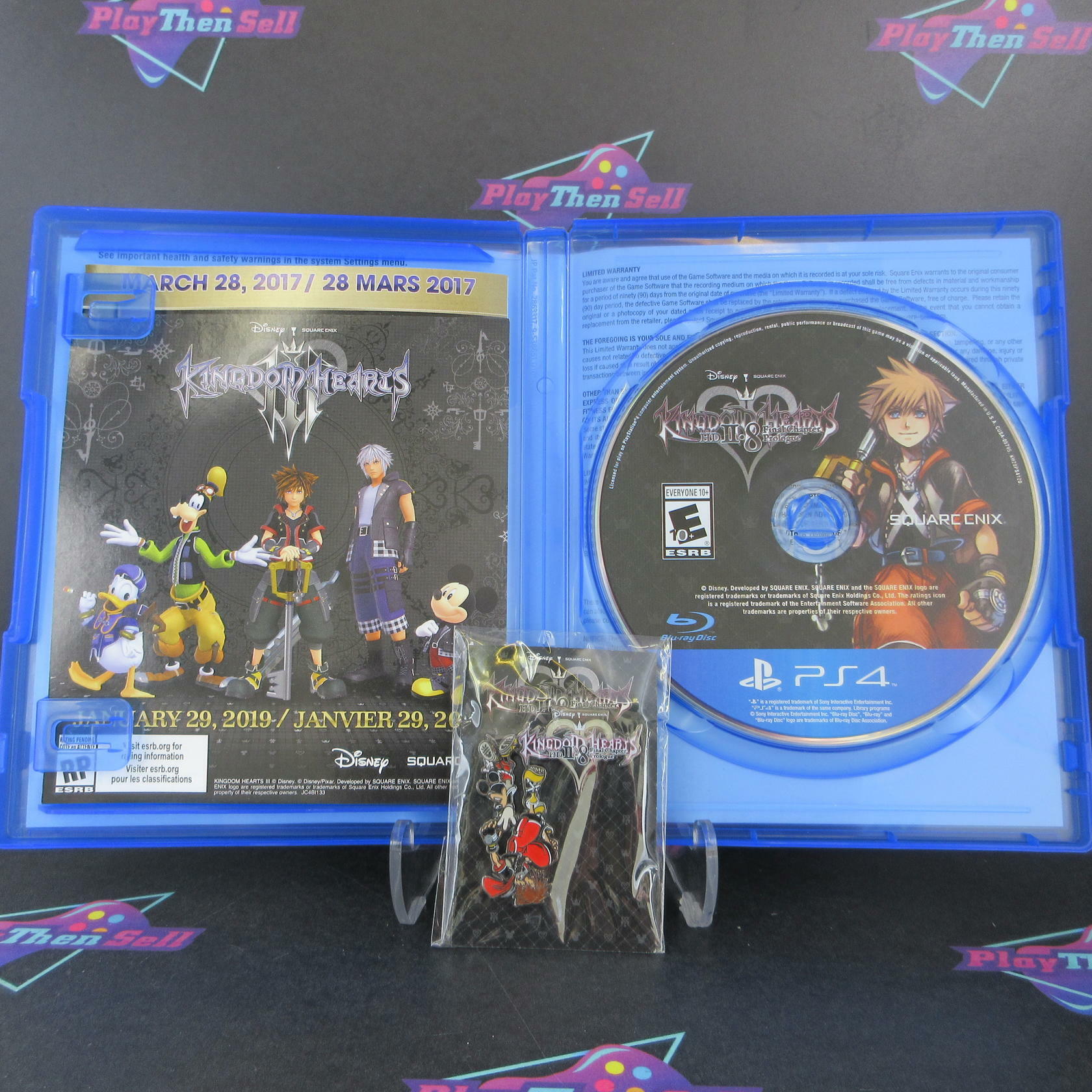 Kingdom Hearts HD 2.8 Final Chapter Prologue Limited Edition PS4 + Pin - Like New