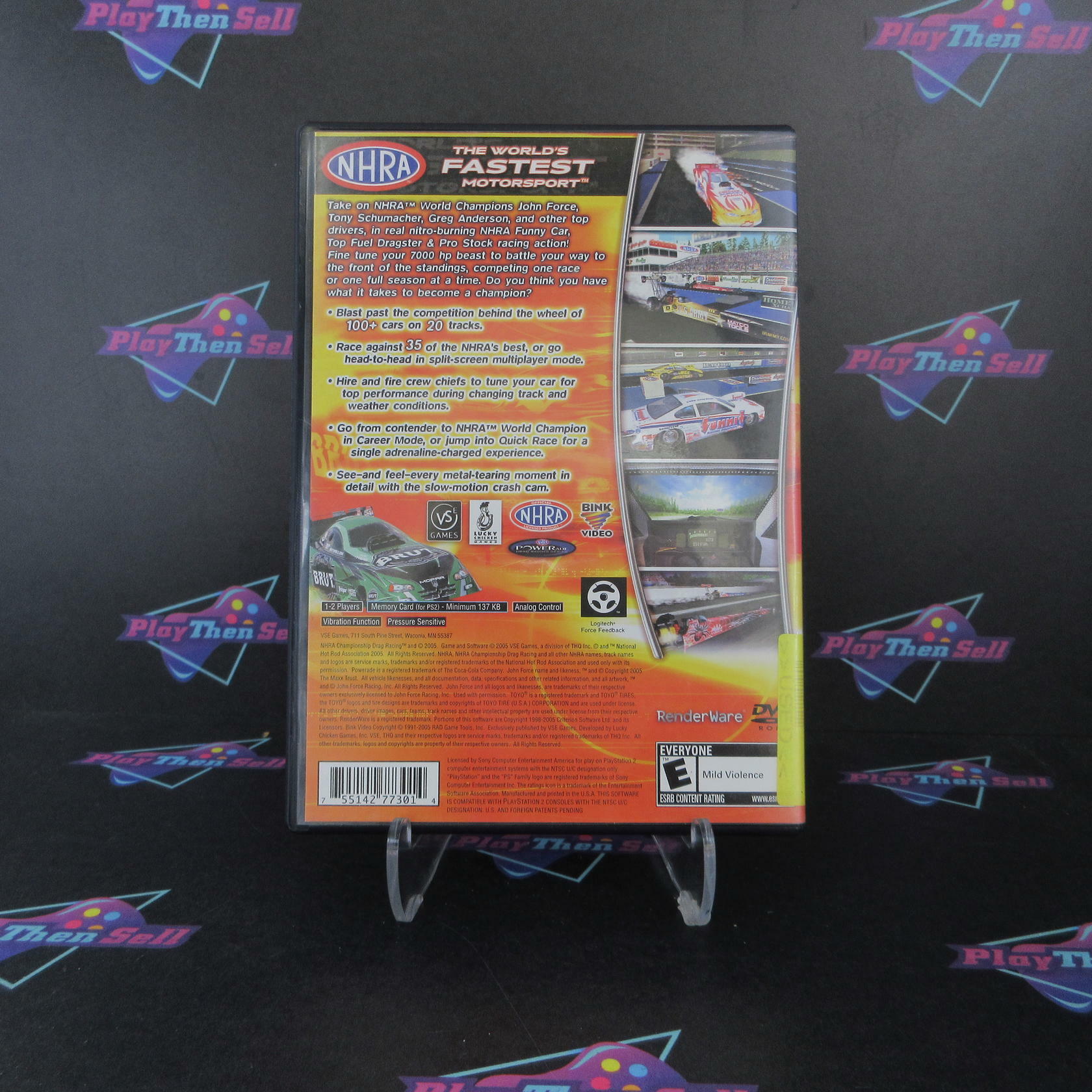 NHRA Championship Drag Racing PS2 PlayStation 2 AD/NM - Very Good