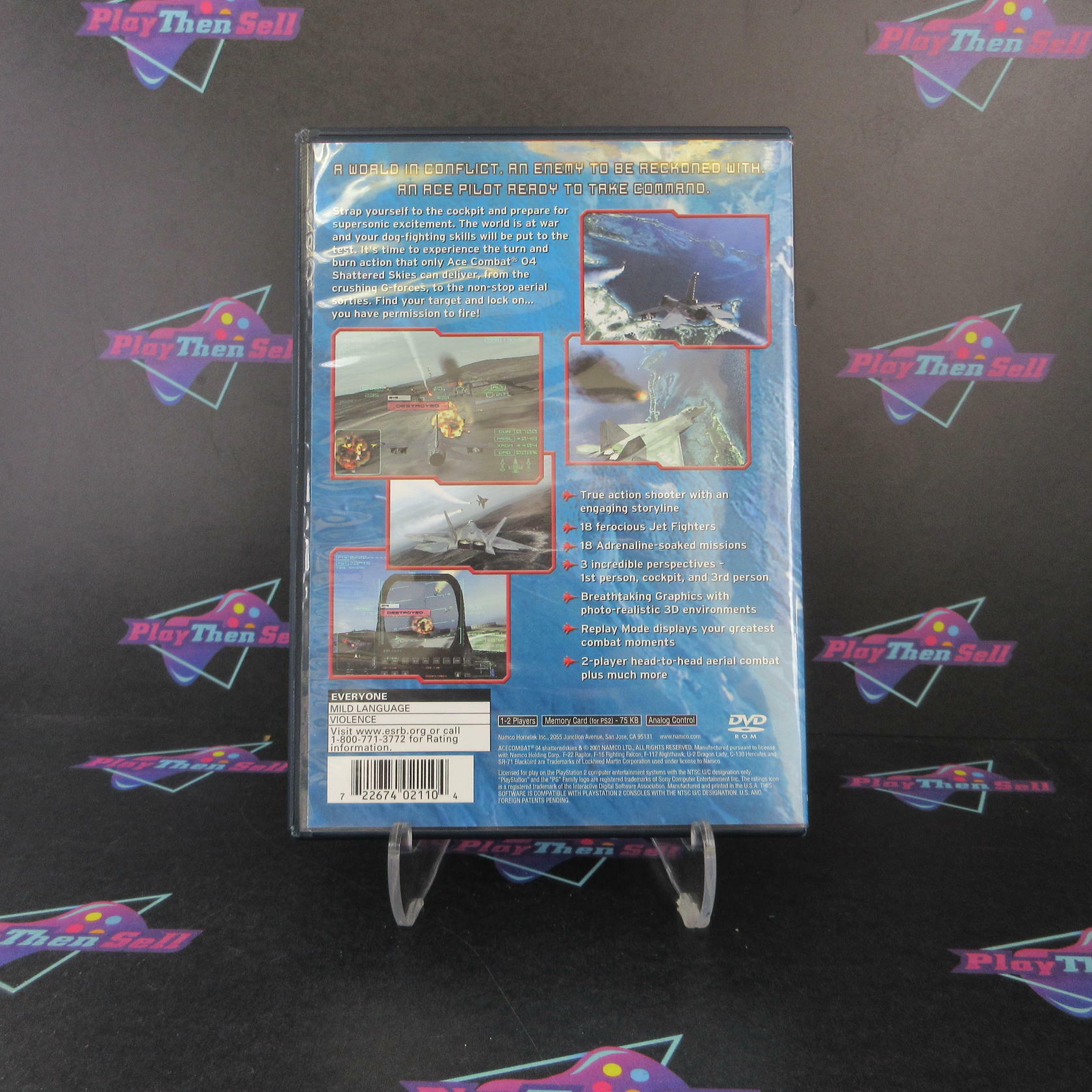 Ace Combat 4 Shattered Skies PS2 PlayStation 2 DD + Reg Card Complete CIB - Very Good