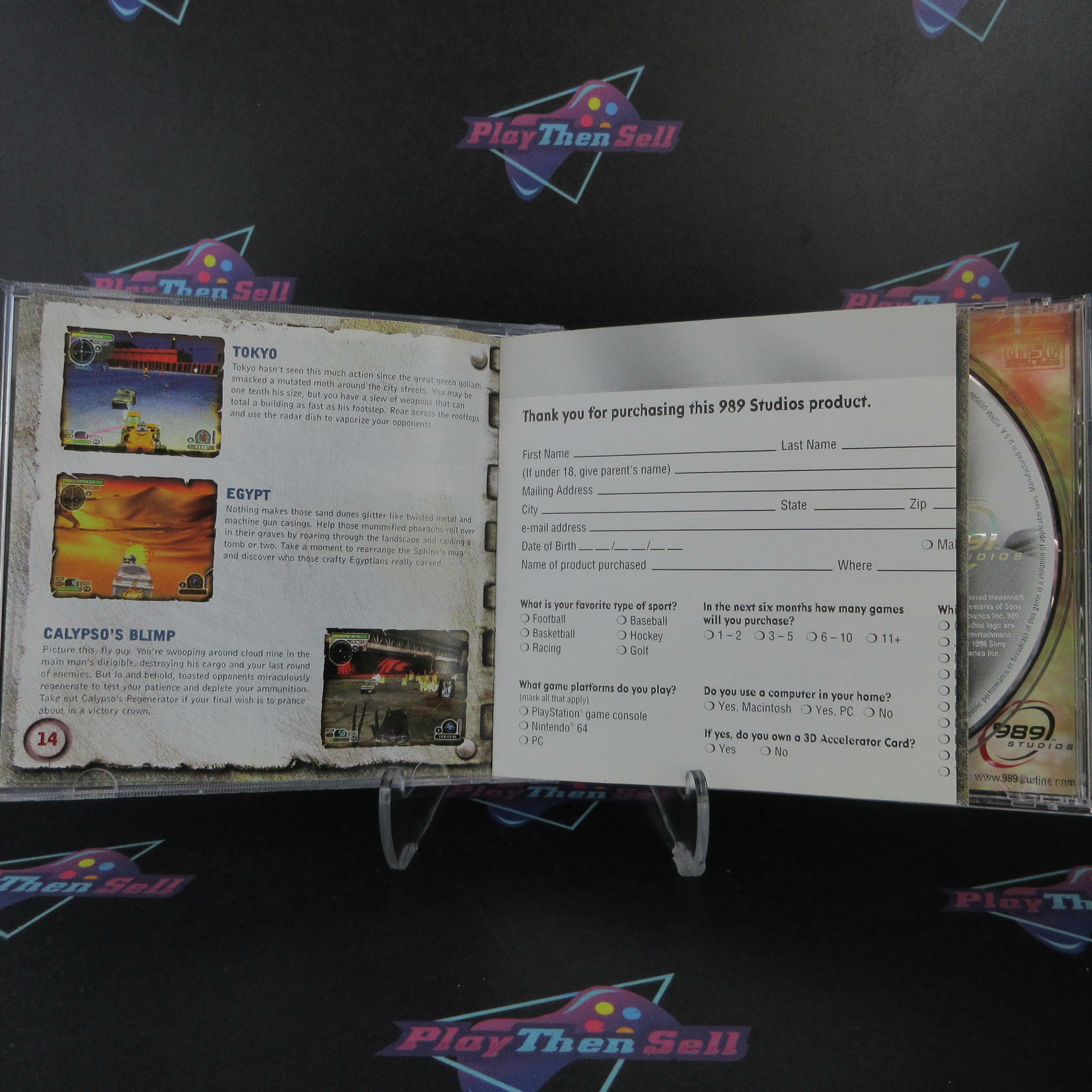 Twisted Metal III PS1 PlayStation 1 MD + Reg Card Complete CIB - Very Good