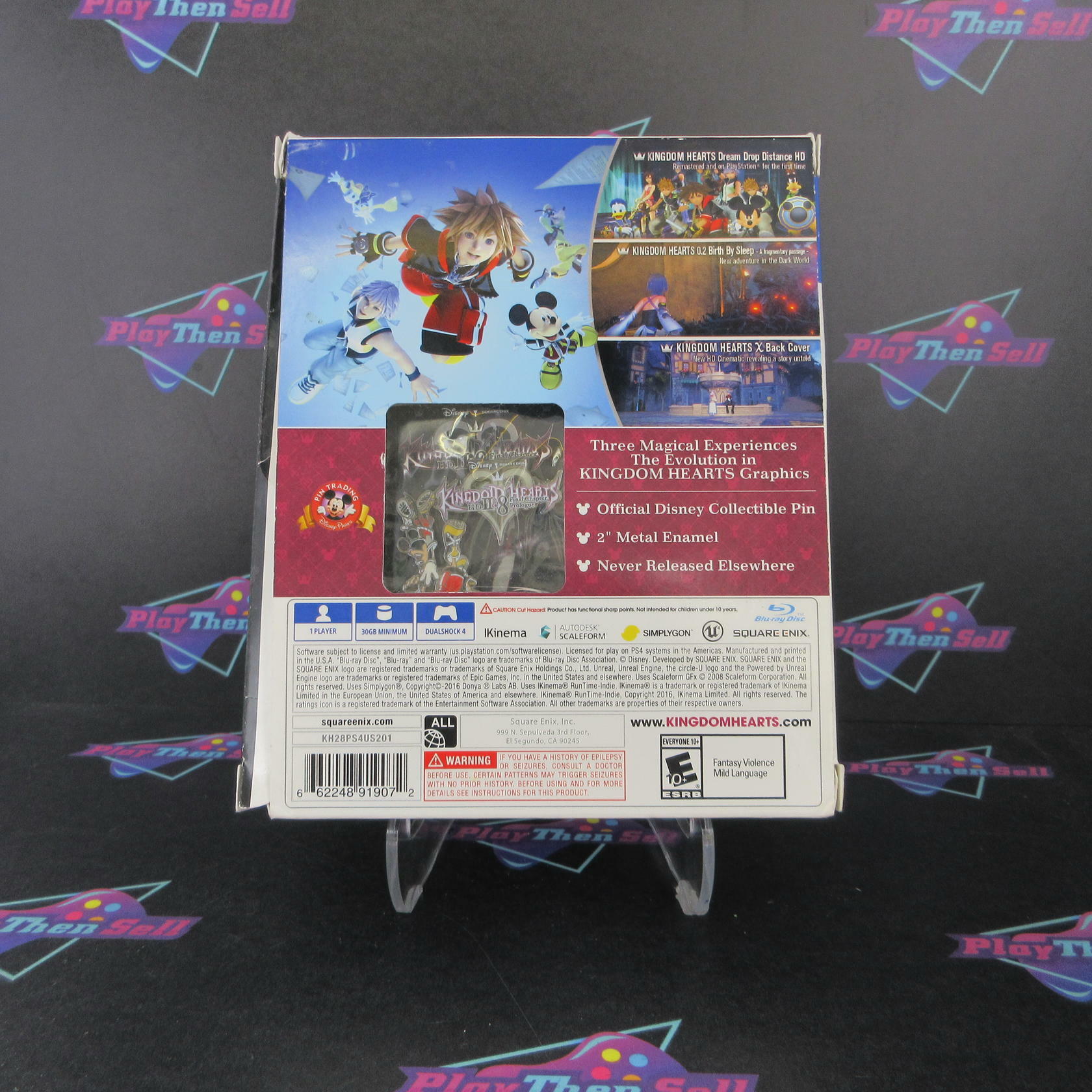 Kingdom Hearts HD 2.8 Final Chapter Prologue Limited Edition PS4 + Pin - Like New
