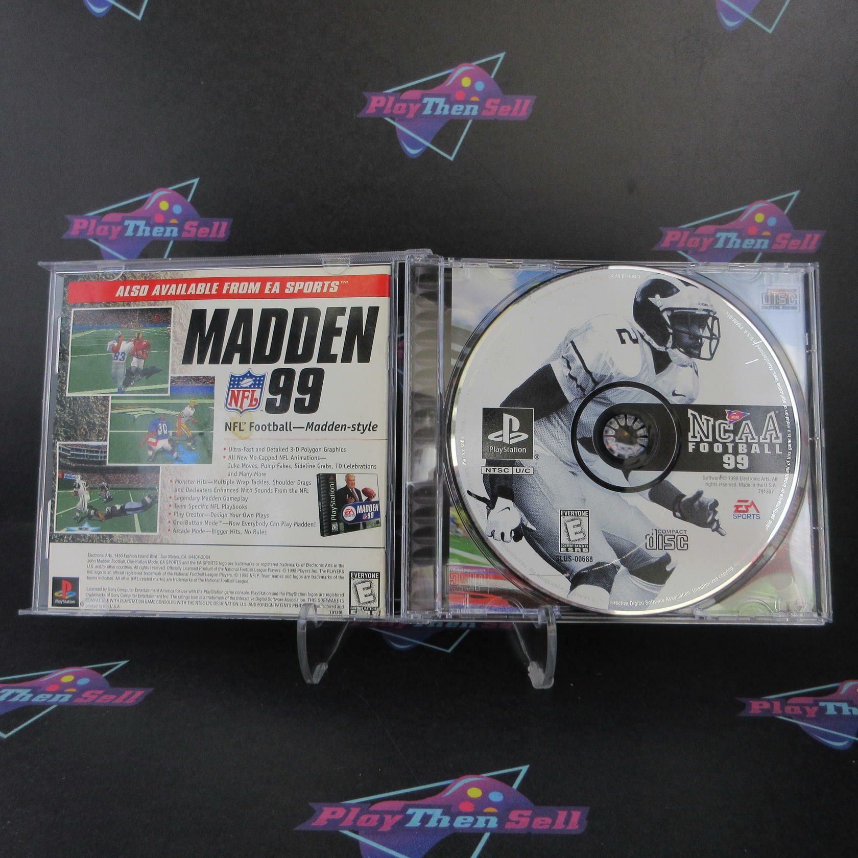 NCAA Football 99 PS1 PlayStation 1 MD/DD + Reg Card Complete CIB - Very Good