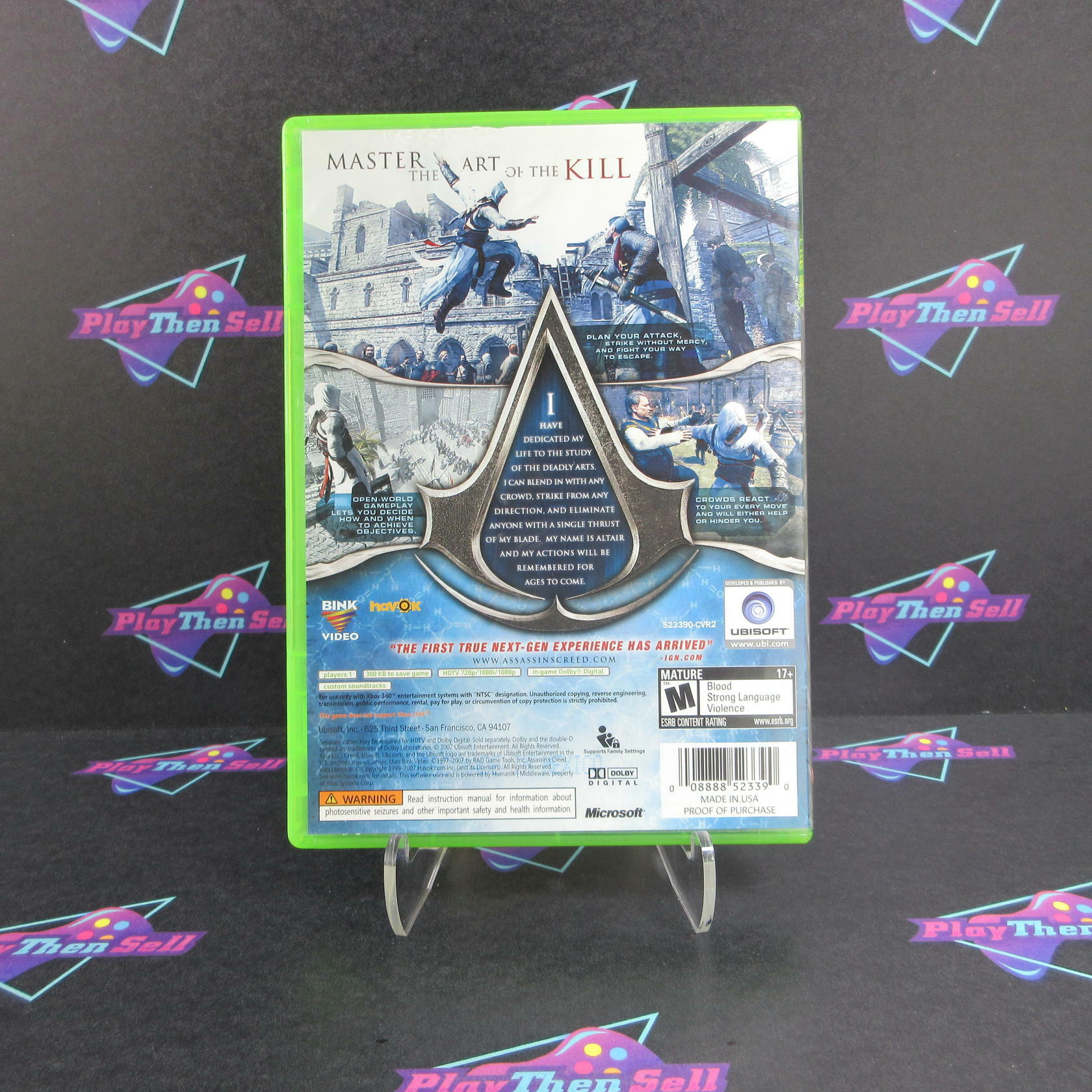 Assassin's Creed Platinum Hits Xbox 360 AD Complete CIB - Very Good