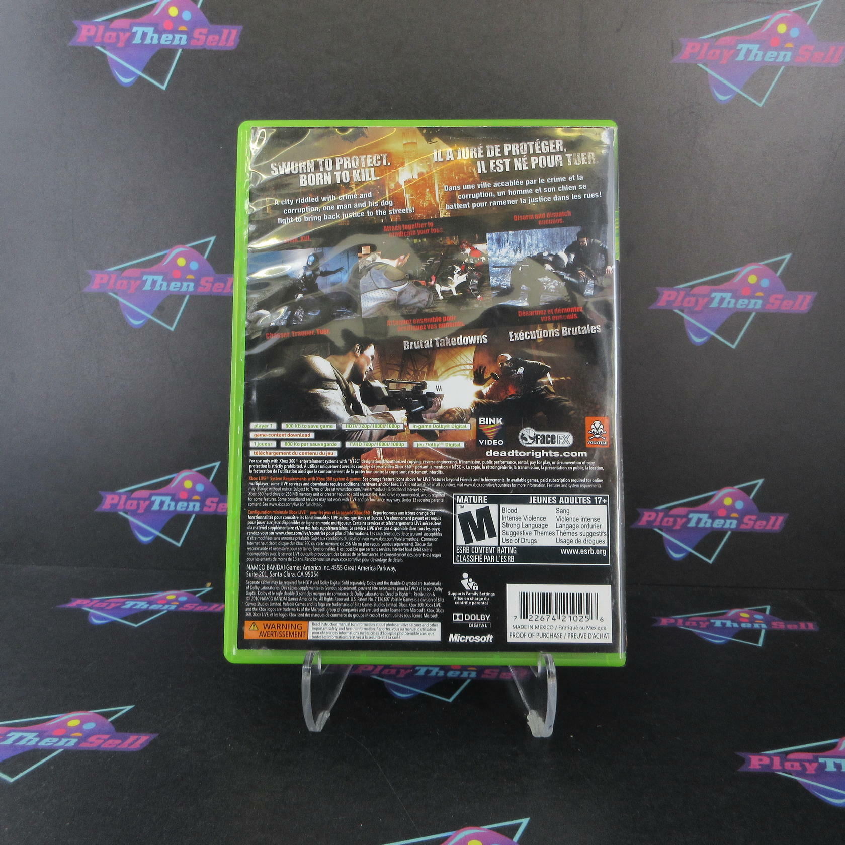 Dead to Rights Retribution Xbox 360 AD Complete CIB - Very Good