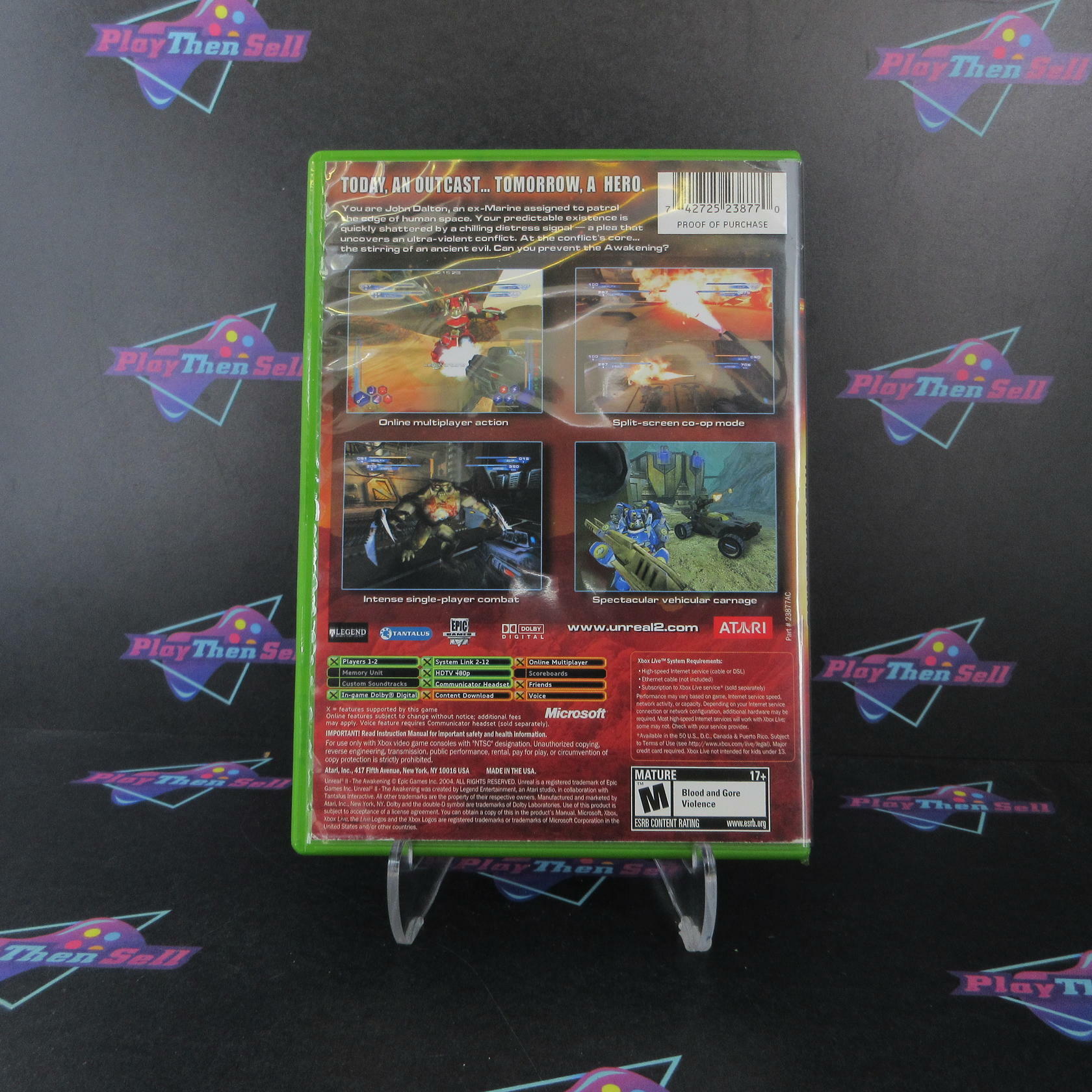 Unreal II The Awakening Xbox AD/DD Complete CIB - Very Good