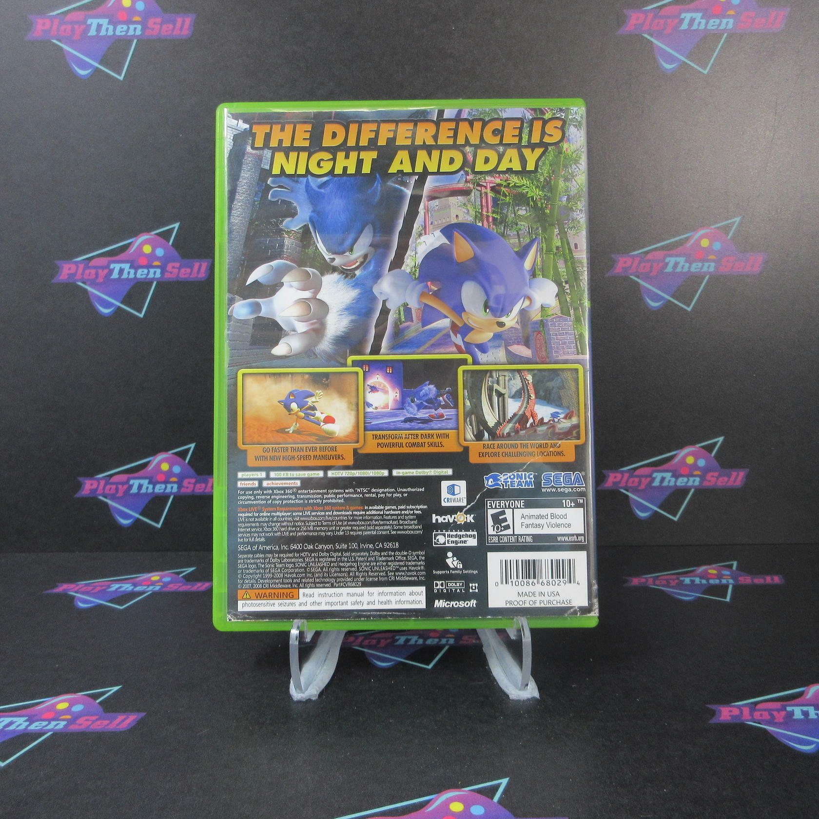 Sonic Unleashed PH Xbox 360 AD Complete CIB - Very Good