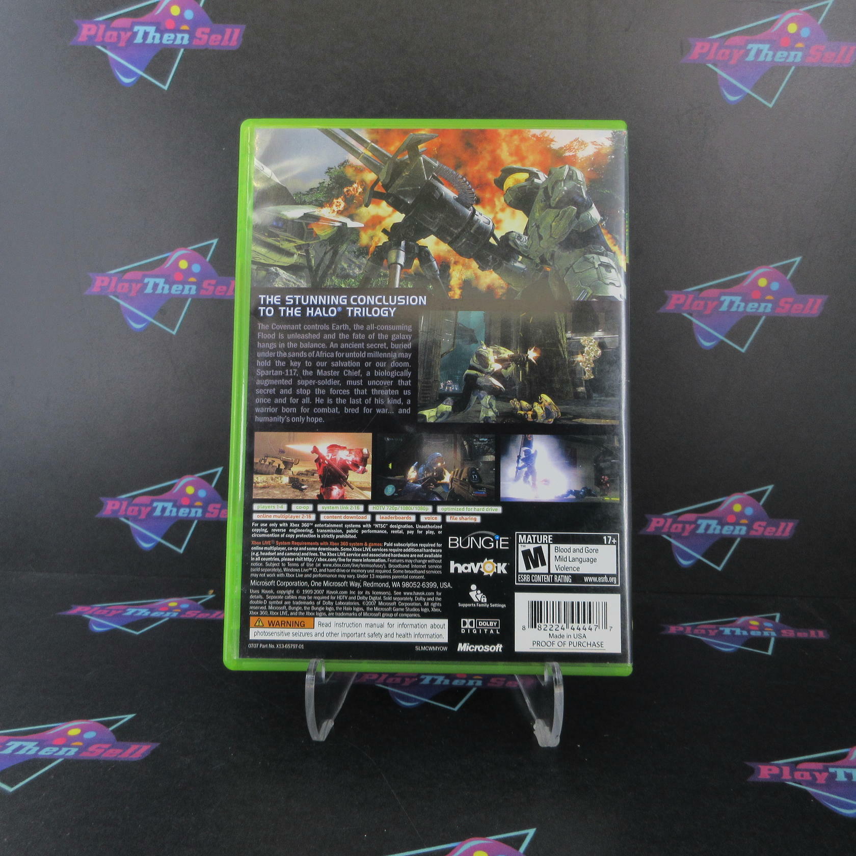 Halo 3 Xbox 360 MD + Poster Complete CIB - Very Good