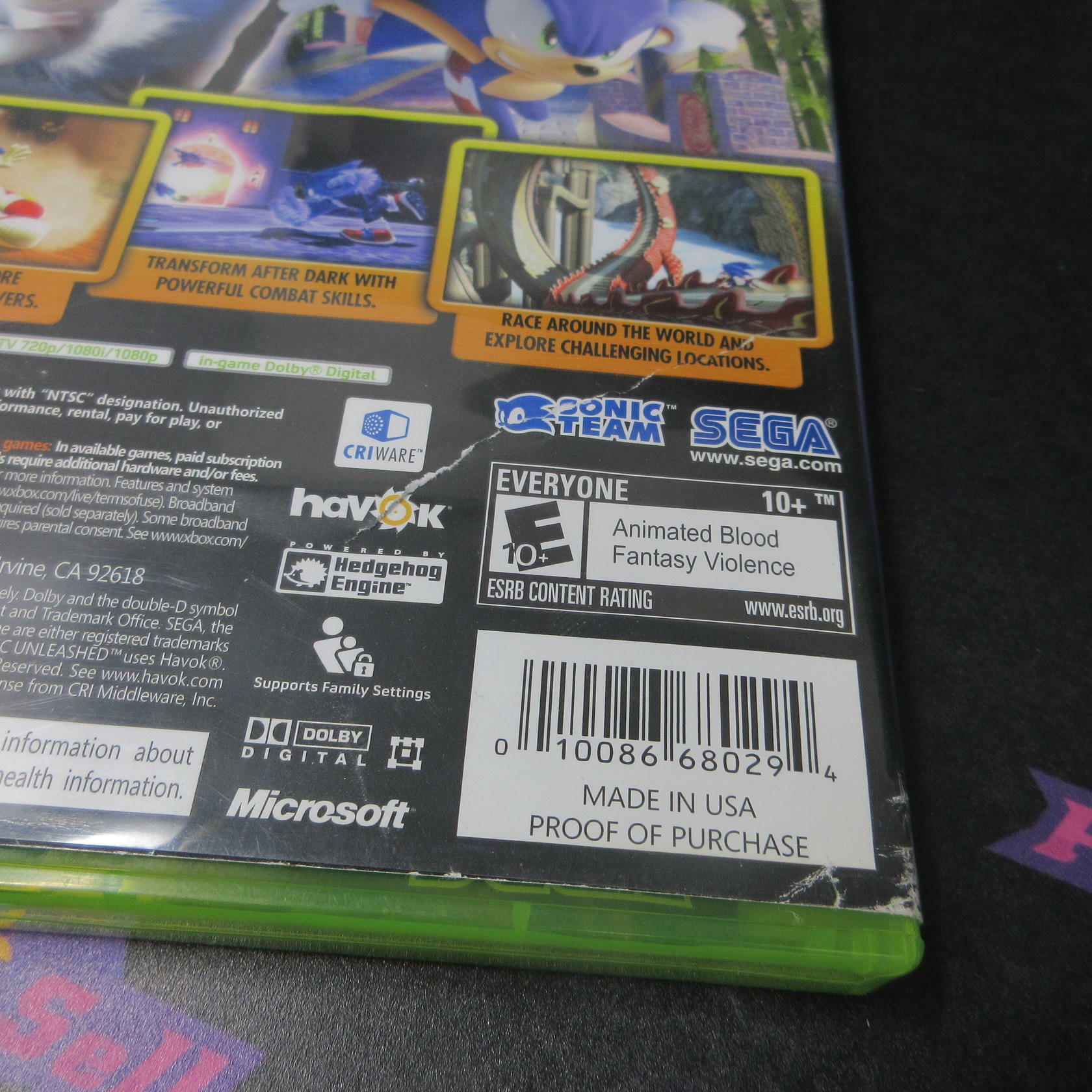 Sonic Unleashed PH Xbox 360 AD Complete CIB - Very Good