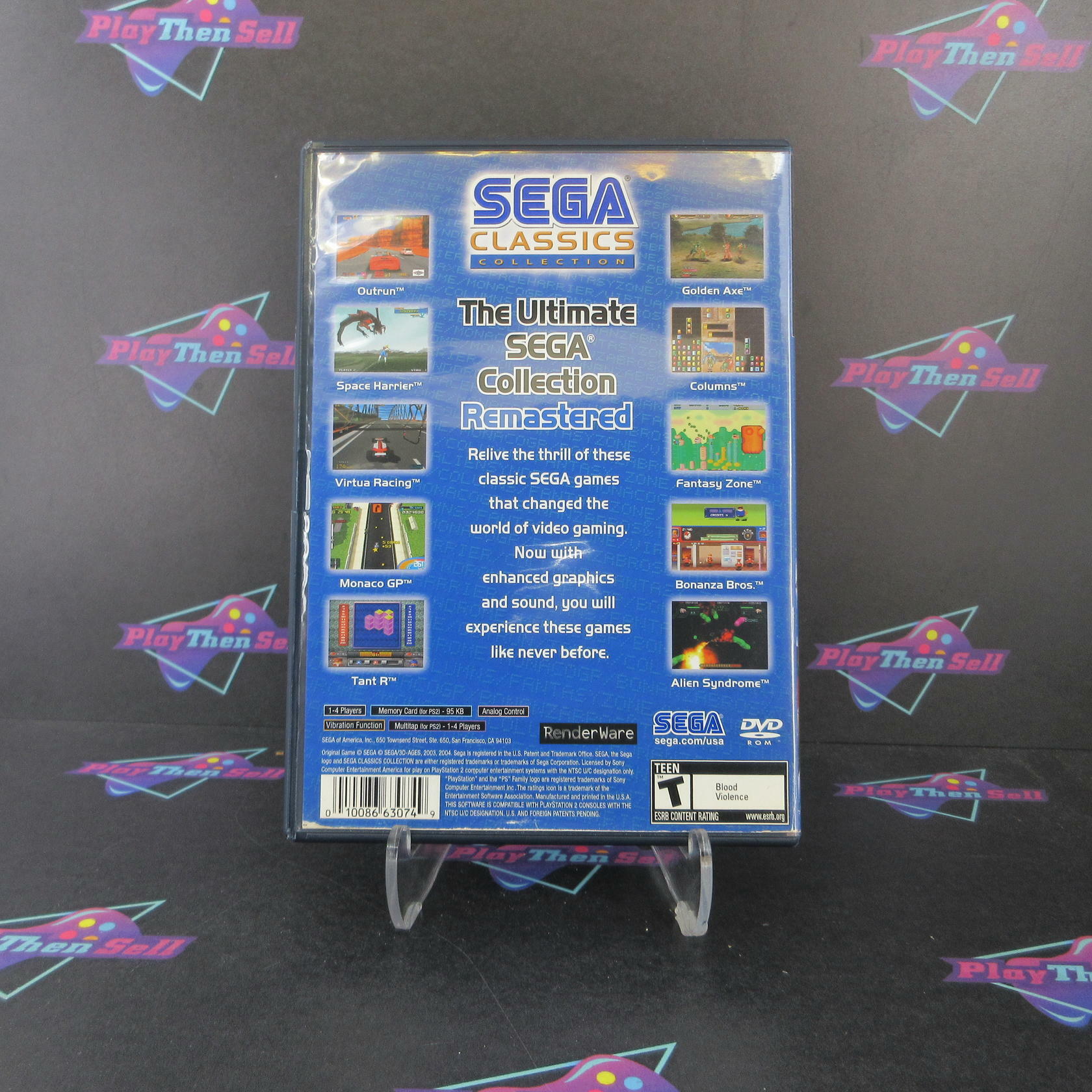 Sega Classics Collection PS2 PlayStation 2 AD Complete CIB - Very Good