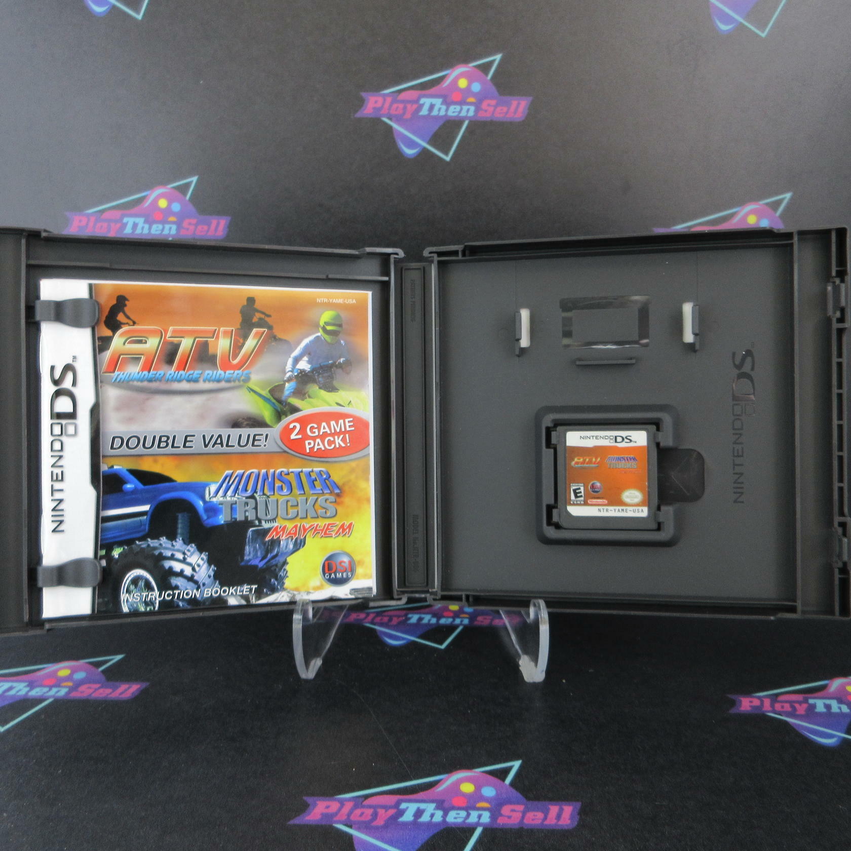 ATV Thunder Ridge Riders / Monster Trucks Mayhem Nintendo DS AD Complete CIB - Very Good