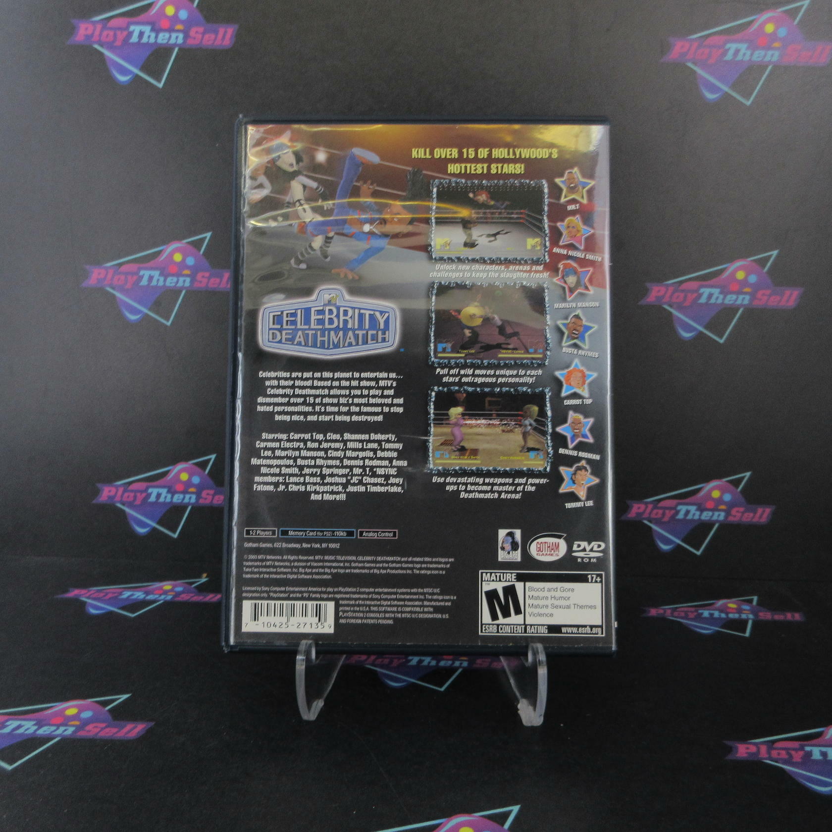 Celebrity Death Match PS2 PlayStation 2 DD/NM - Very Good