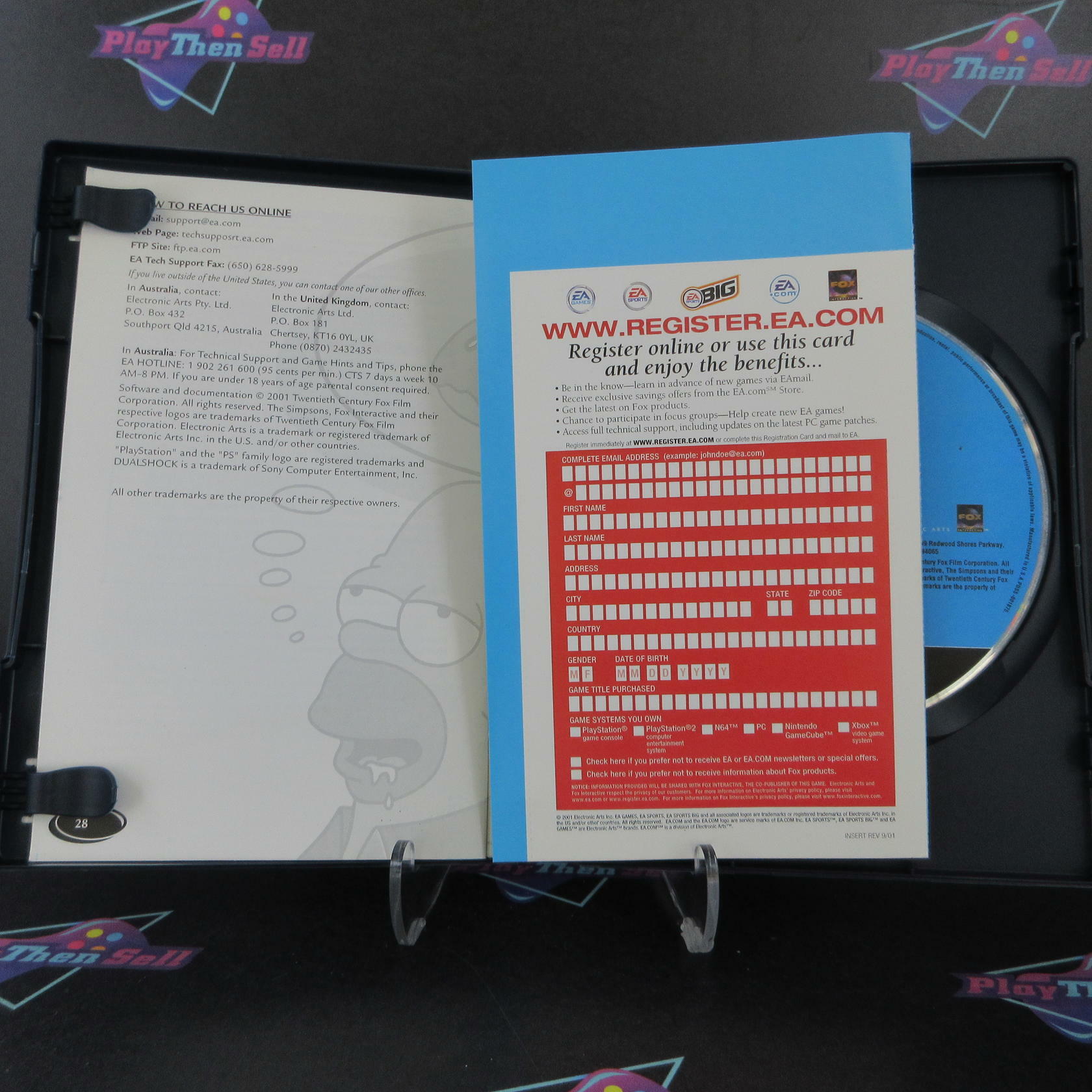 The Simpsons Road Rage + Reg Card PS2 PlayStation 2 AD Complete CIB - Very Good
