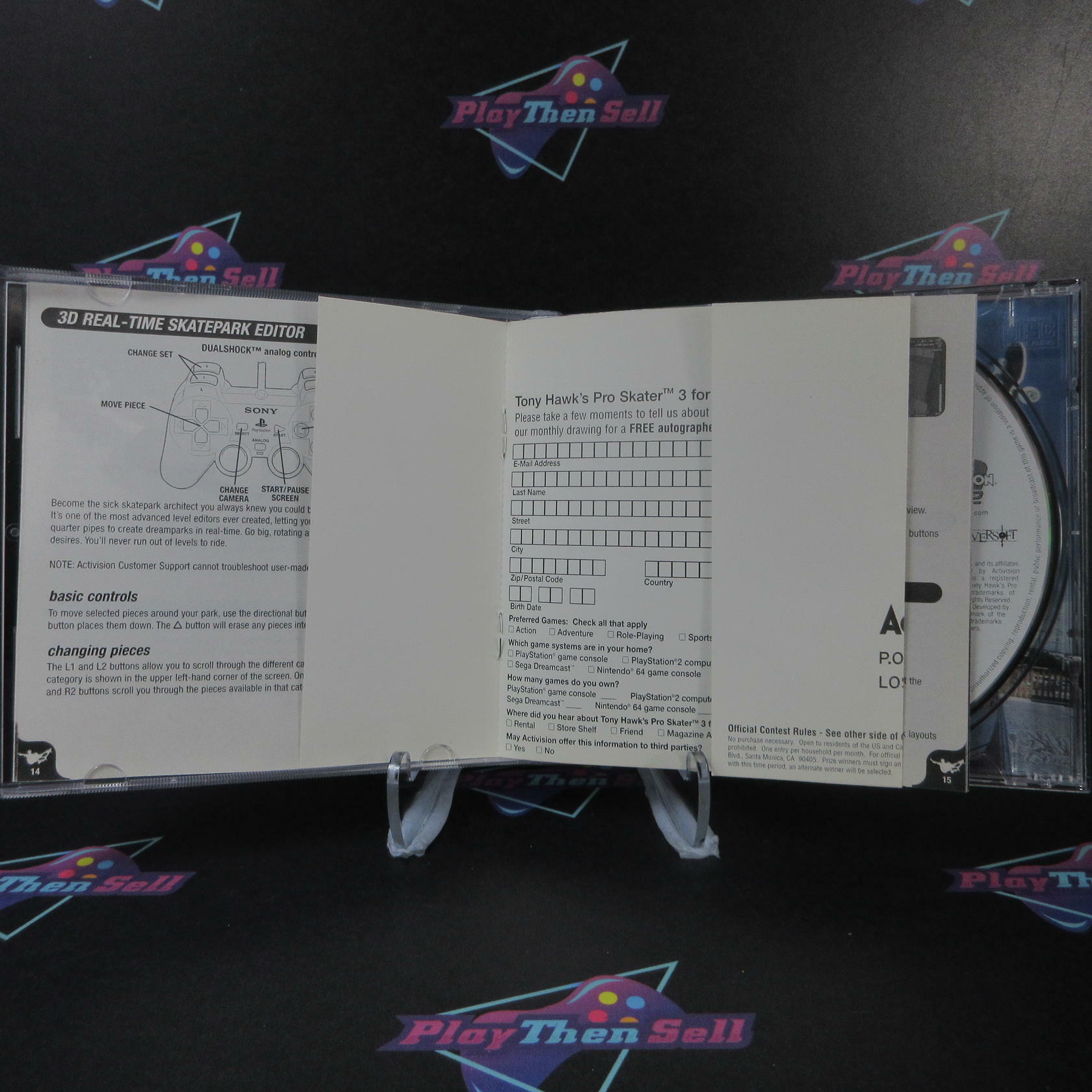 Tony Hawk's Pro Skater 3 PS1 PlayStation 1 GH + Reg Card - Like New