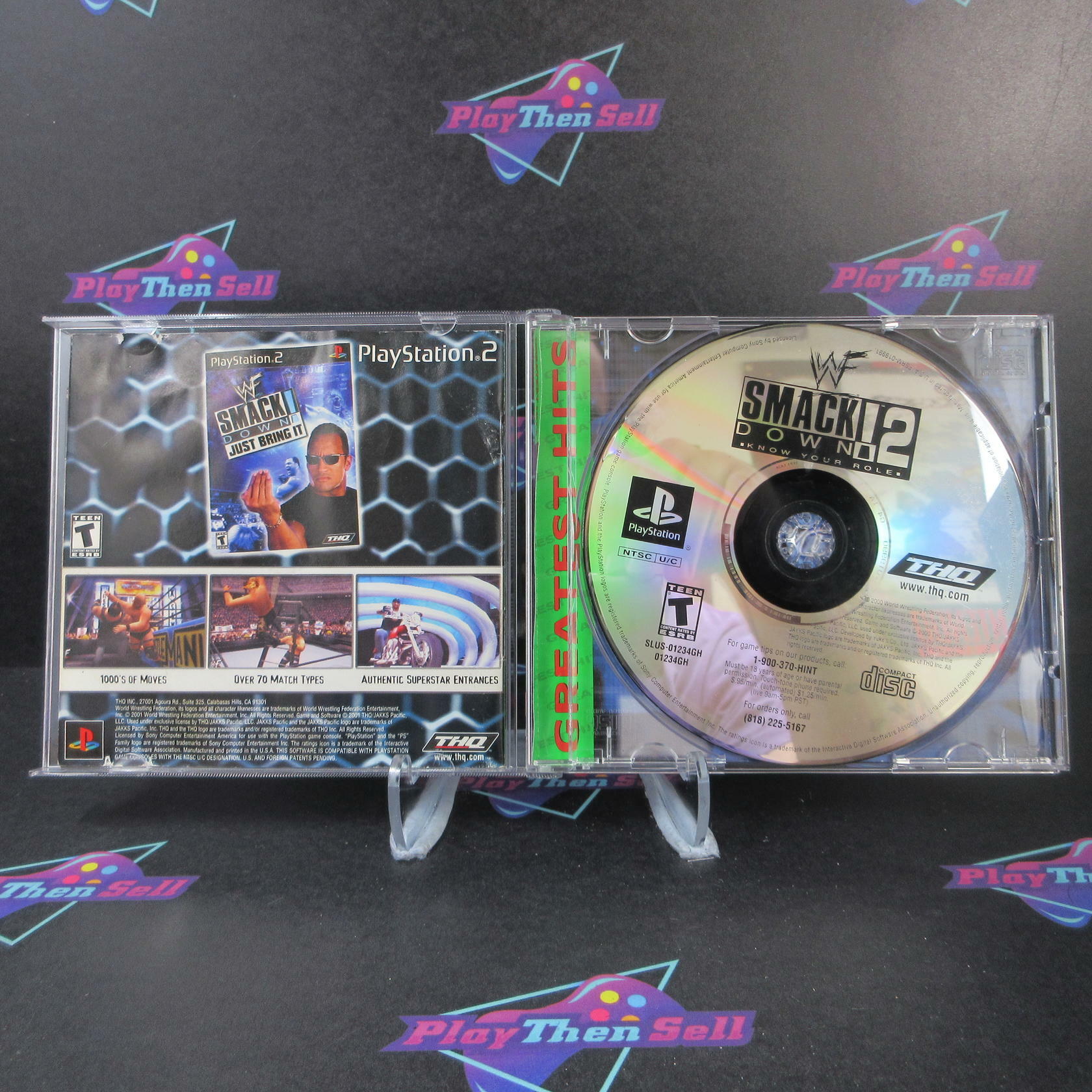 WWF Smackdown 2 Know Your Role GH PS1 PlayStation 1 MD Complete CIB - Very Good