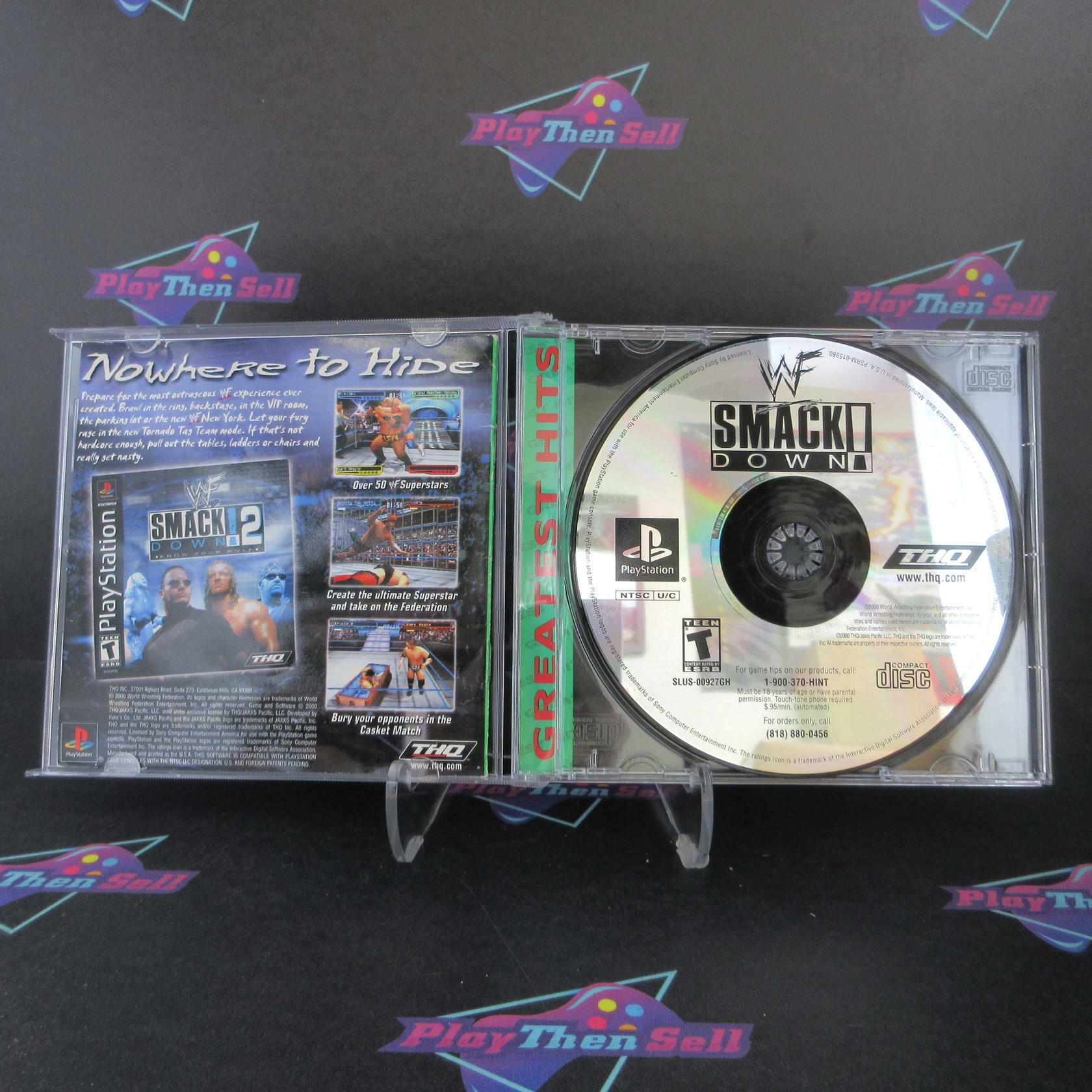 WWF Smackdown GH PS1 PlayStation 1 AD/MD Complete CIB - Very Good