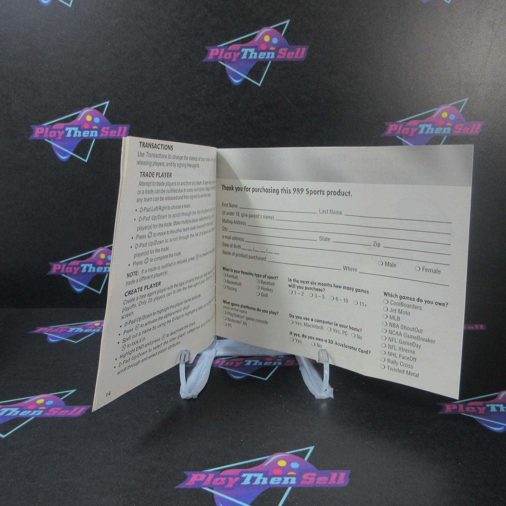 NHL Faceoff 99 PS1 PlayStation 1 + Reg Card - Like New