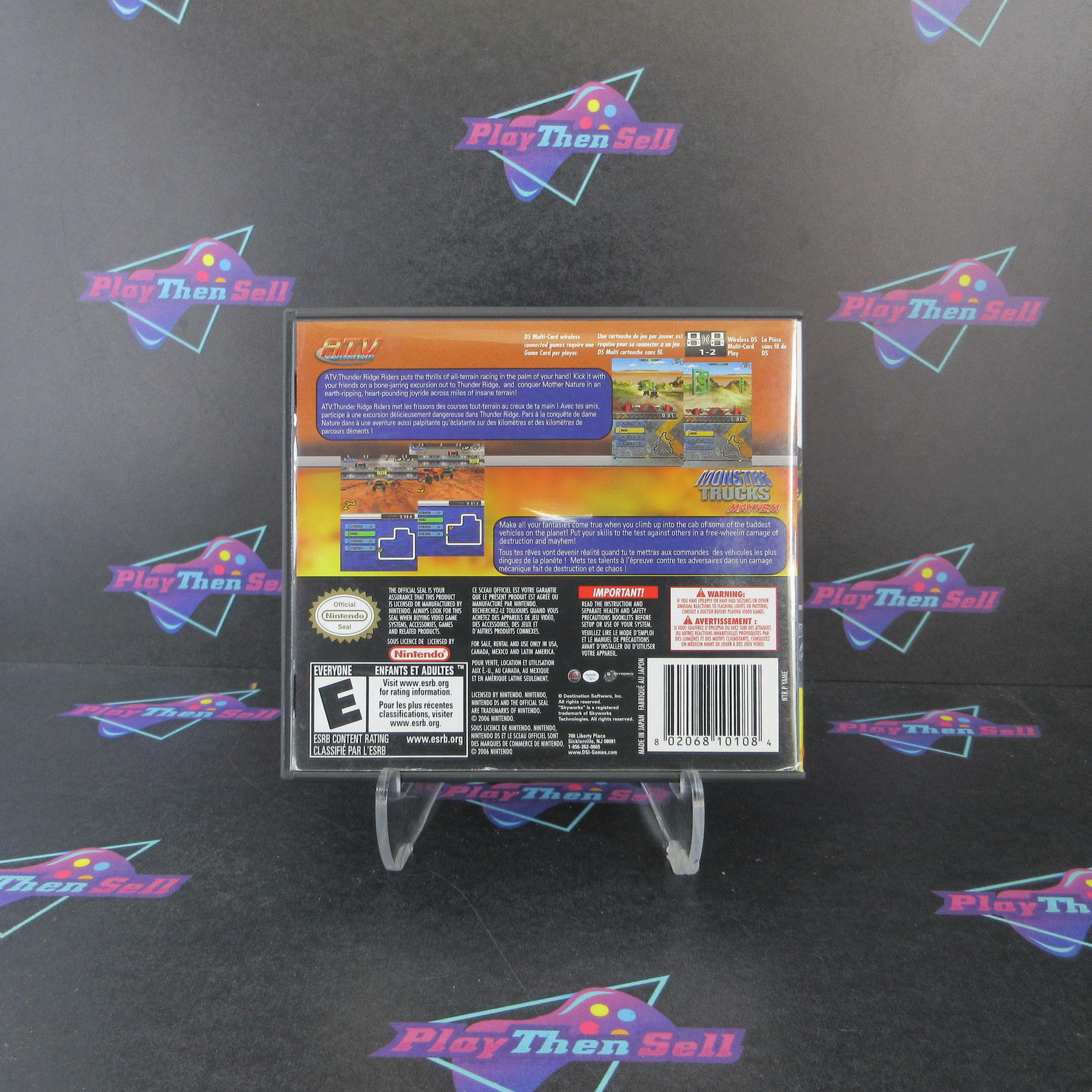 ATV Thunder Ridge Riders / Monster Trucks Mayhem Nintendo DS AD Complete CIB - Very Good