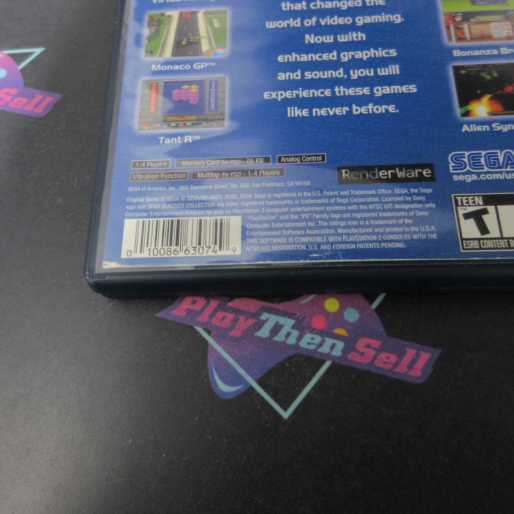 Sega Classics Collection PS2 PlayStation 2 AD Complete CIB - Very Good