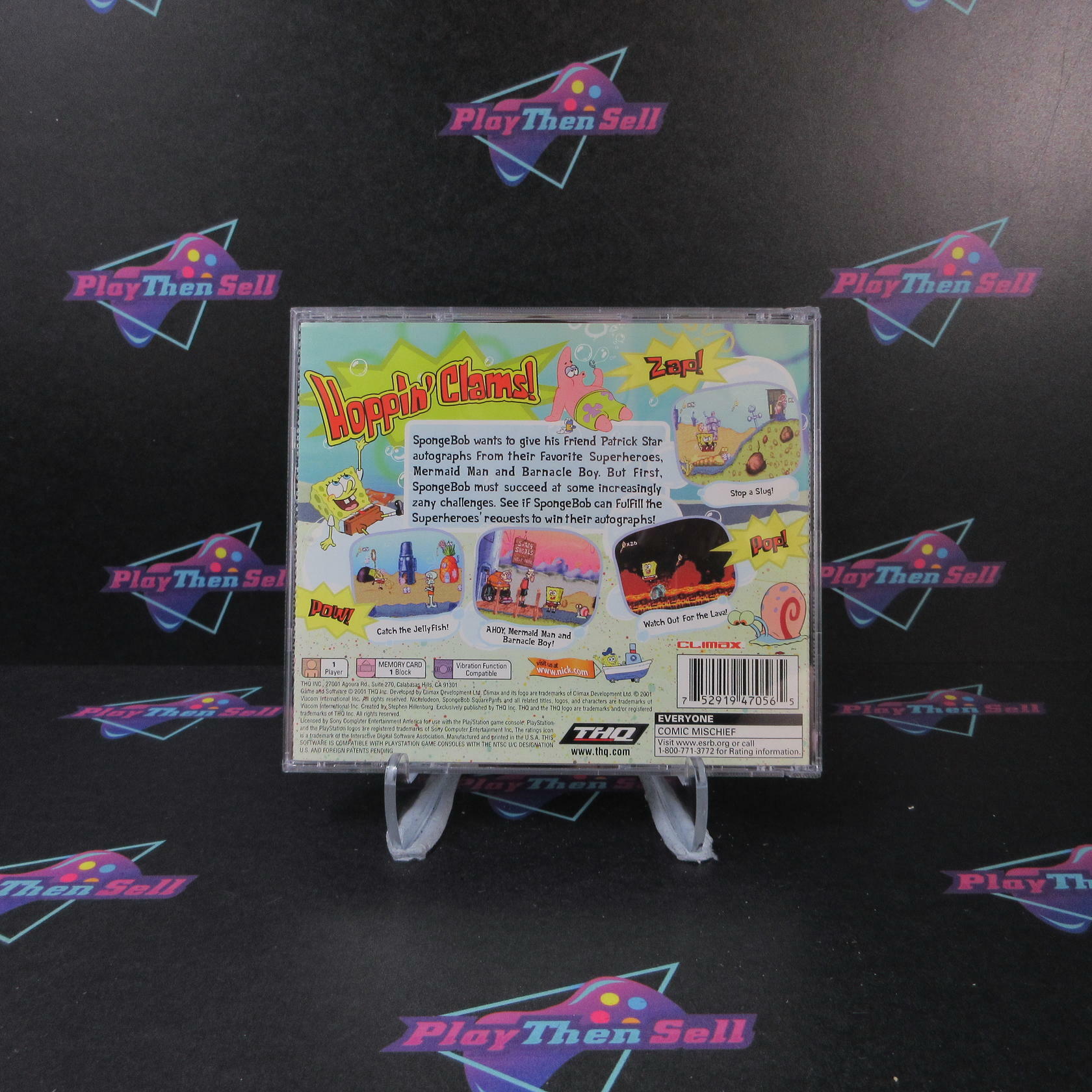 SpongeBob SquarePants SuperSponge PS1 PlayStation 1 MD Complete - Very Good