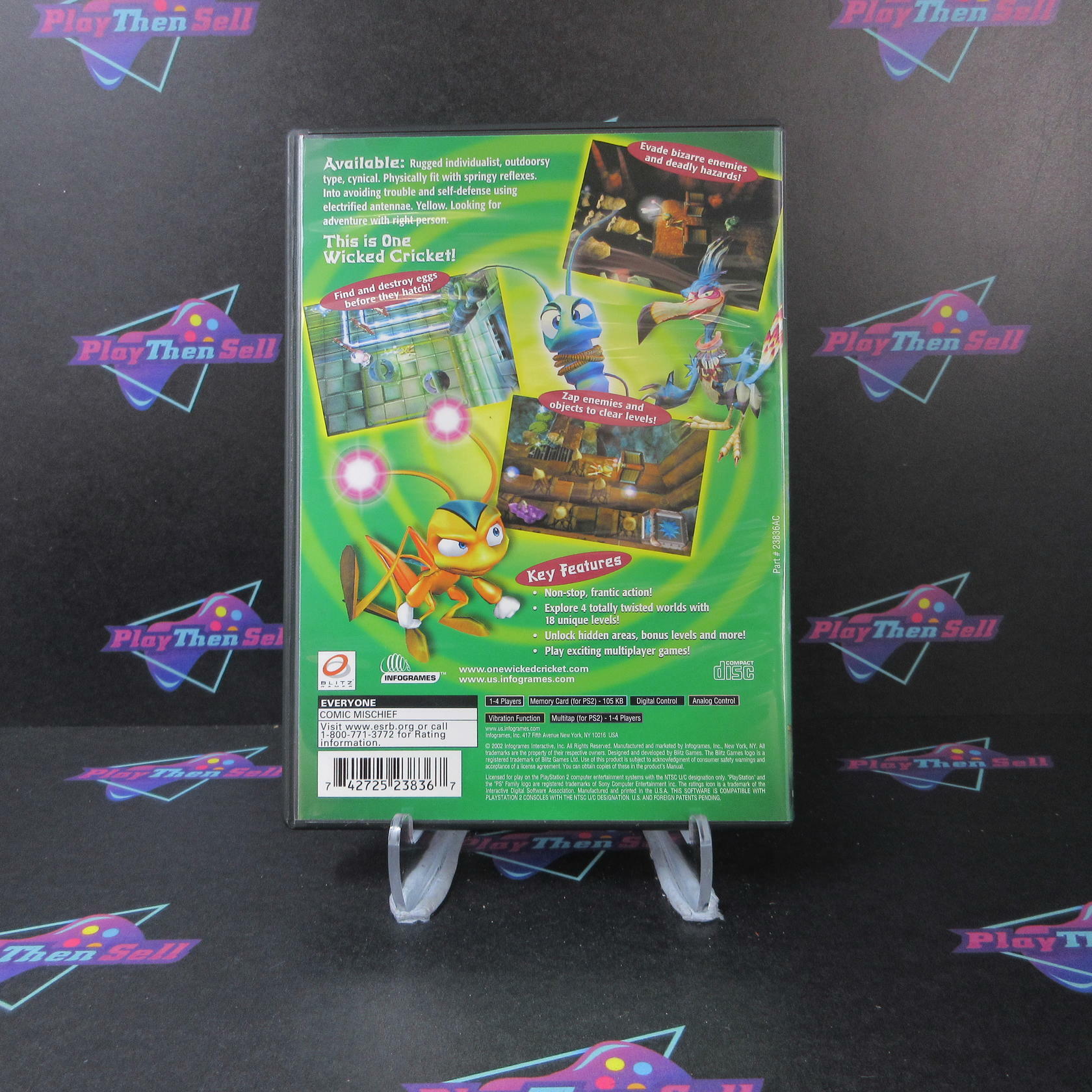 Zapper One Wicked Cricket! PS2 PlayStation 2 - Like New