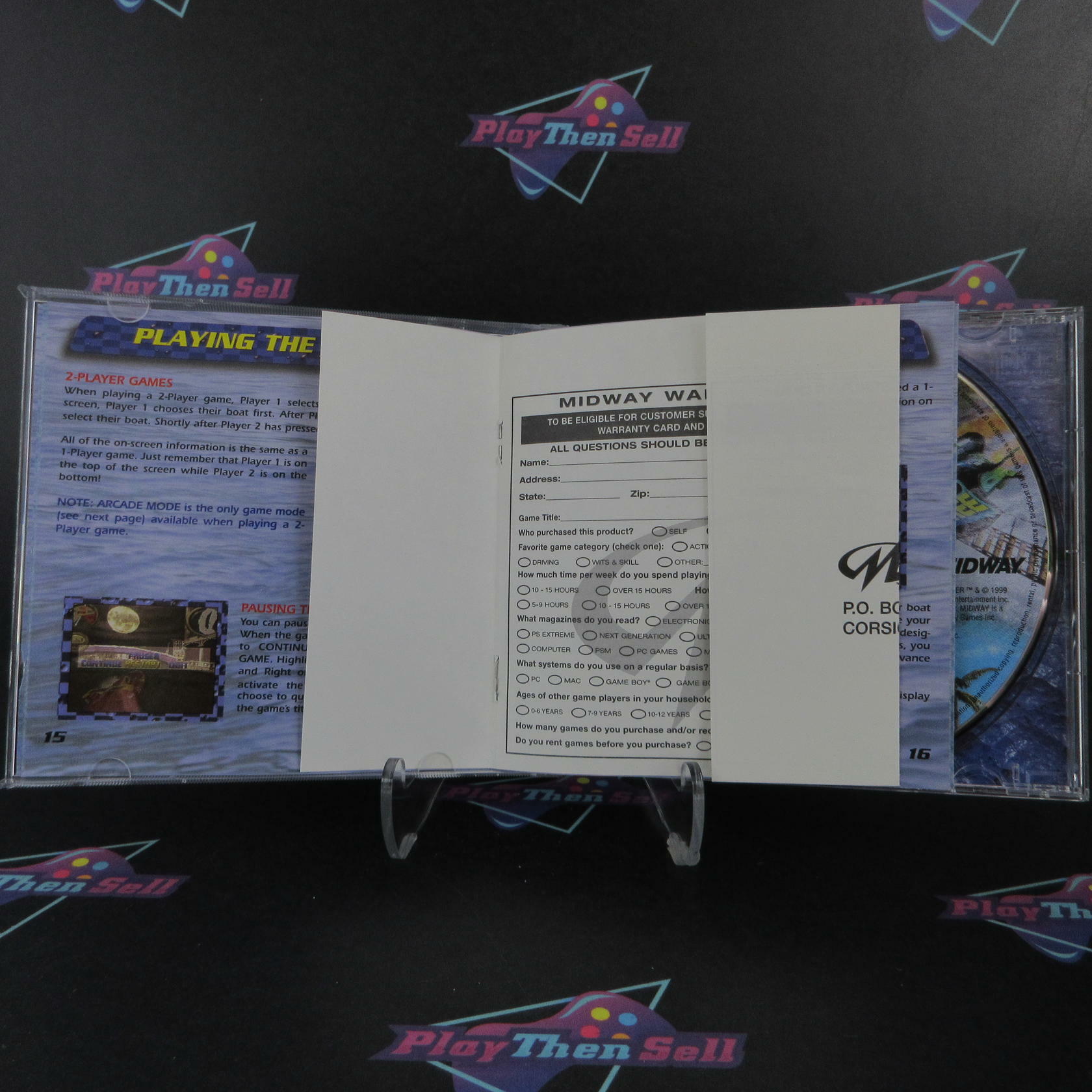 Hydro Thunder PS1 PlayStation 1 + Reg Card - Like New