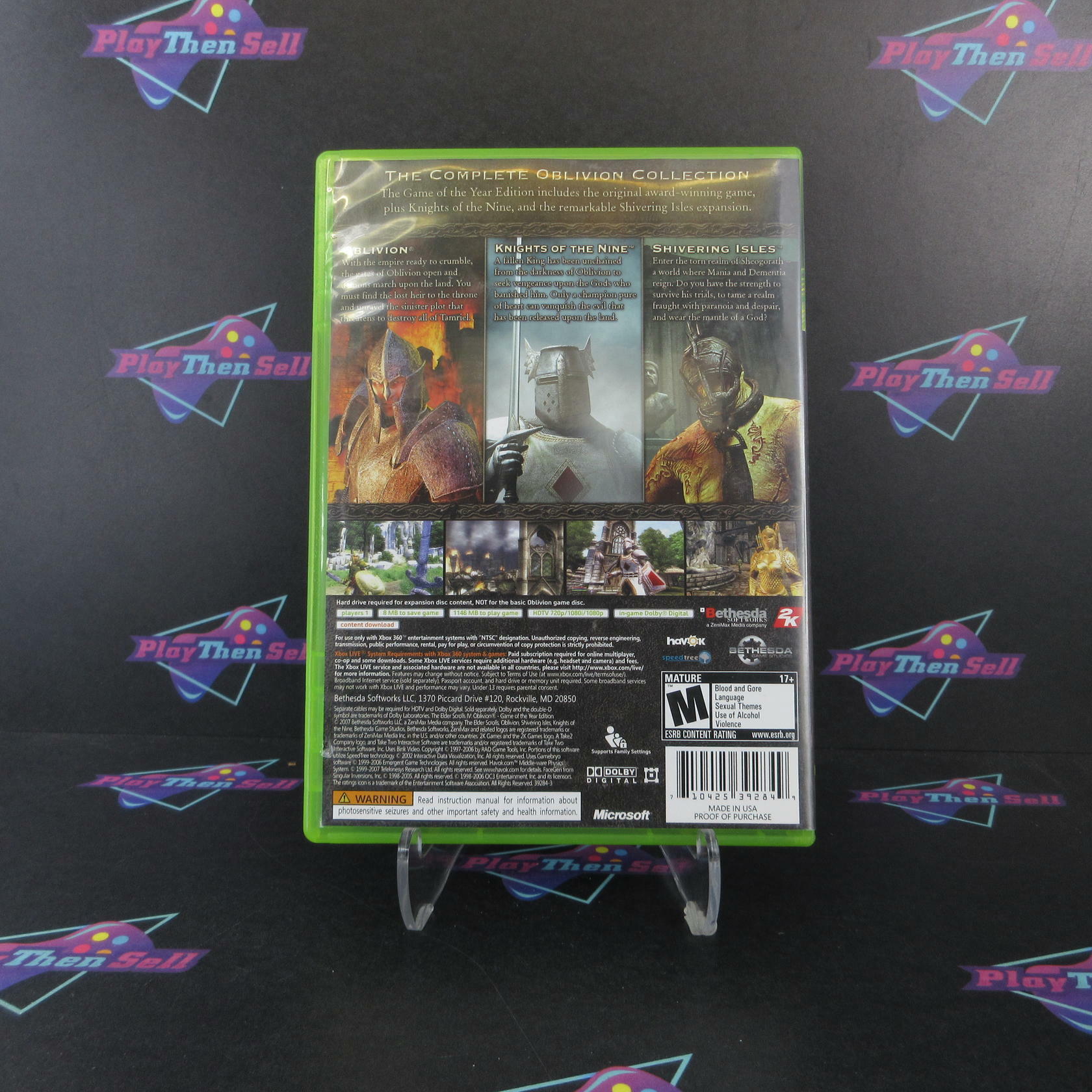 The Elder Scrolls IV Oblivion GOTY Xbox 360 + Map Complete - Excellent