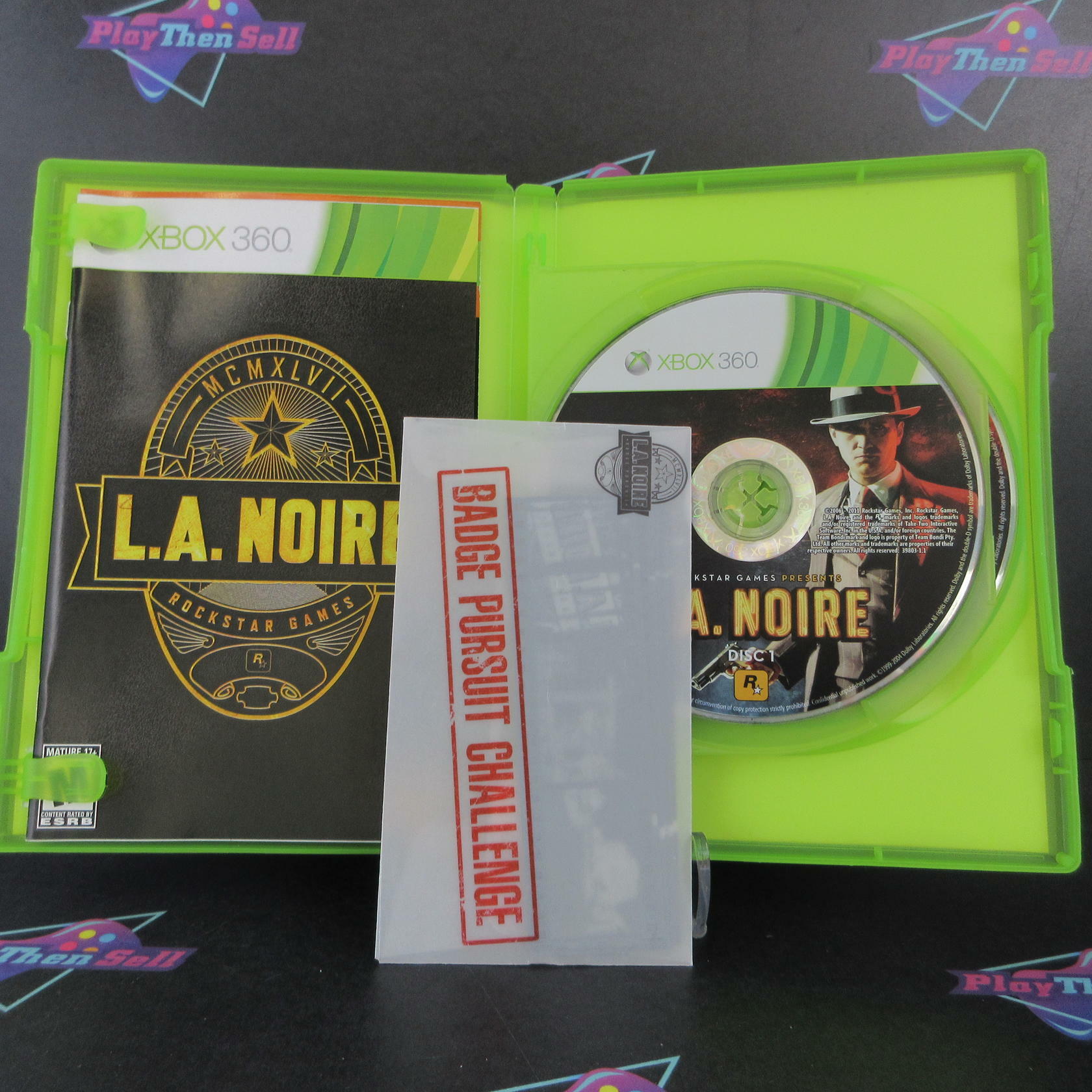 L.A. Noire Xbox 360 + Badge Pursuit Challenge - Like New