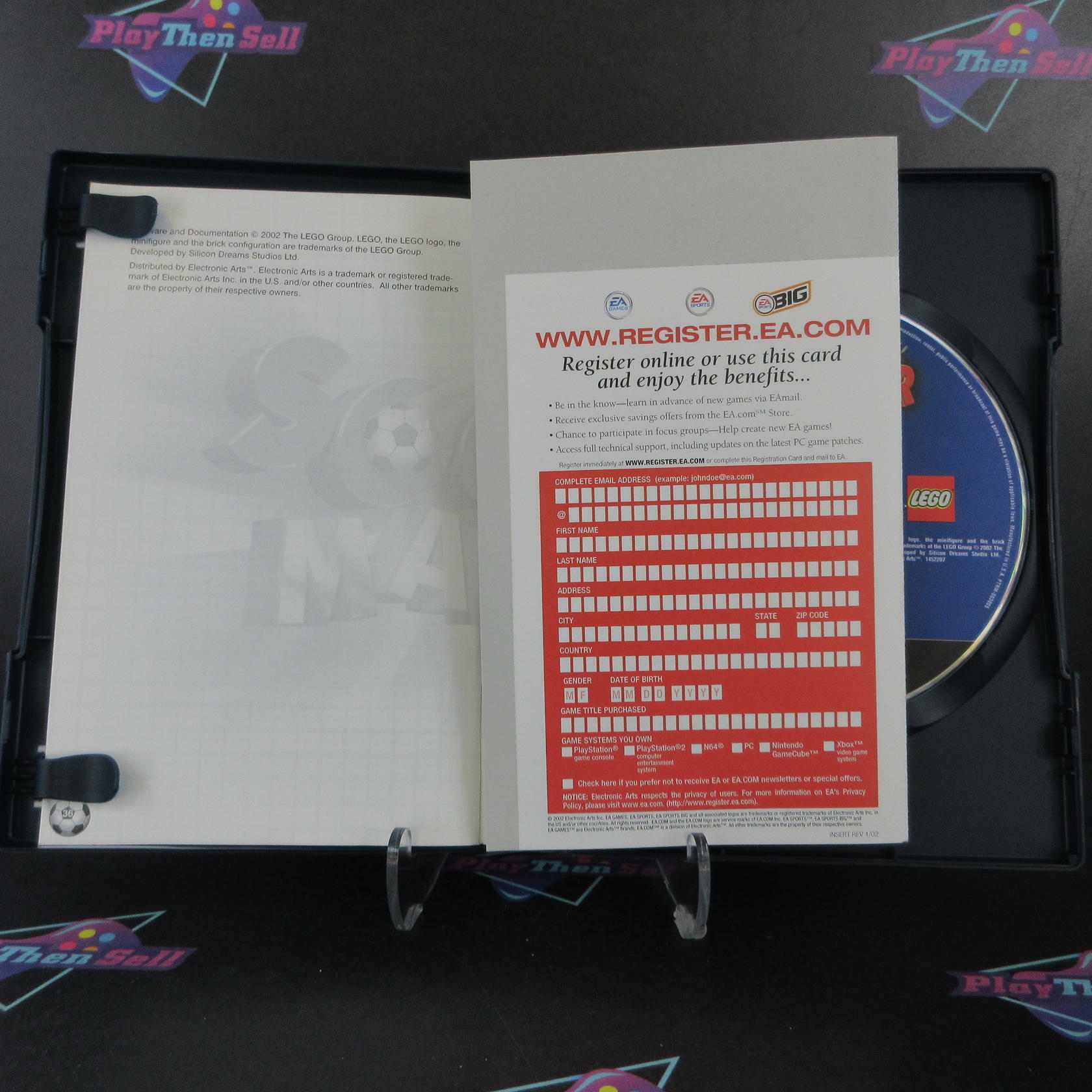 LEGO Soccer Mania PS2 PlayStation 2 + Reg Card - Like New