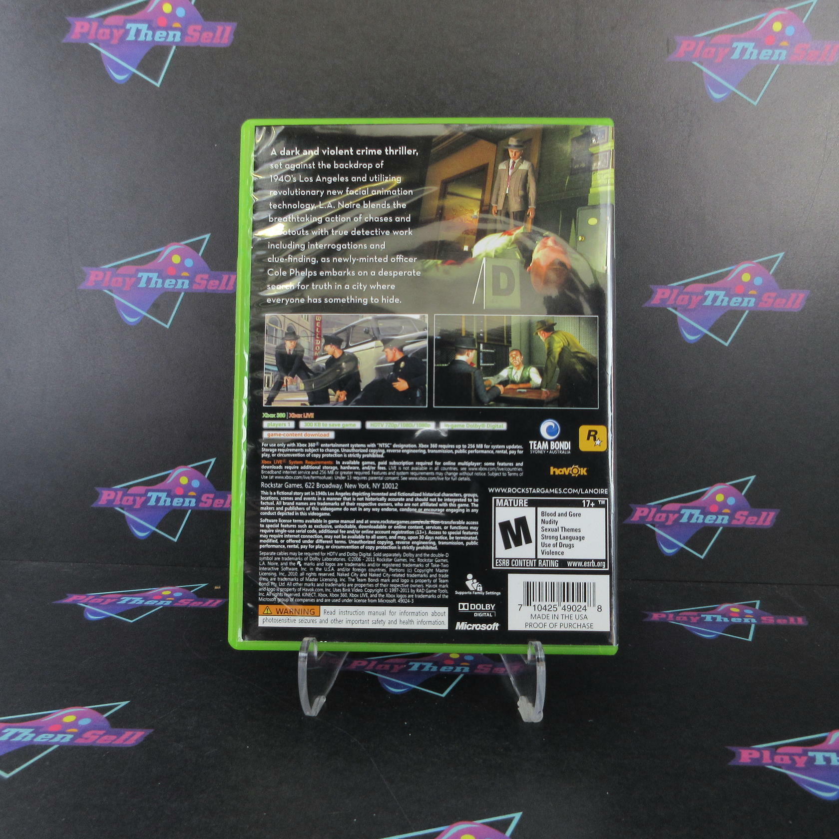 L.A. Noire Xbox 360 + Badge Pursuit Challenge - Like New