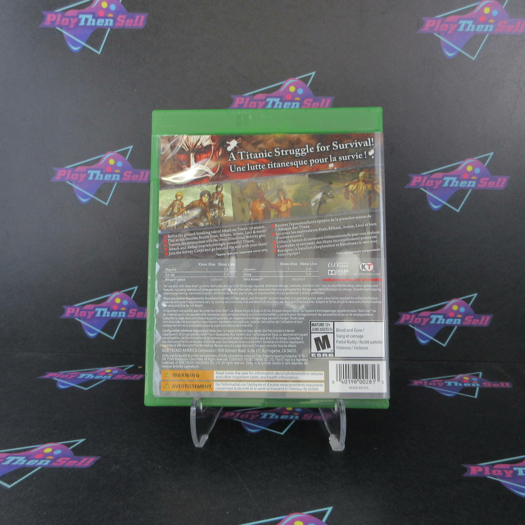 Attack on Titan Xbox One Complete - Excellent