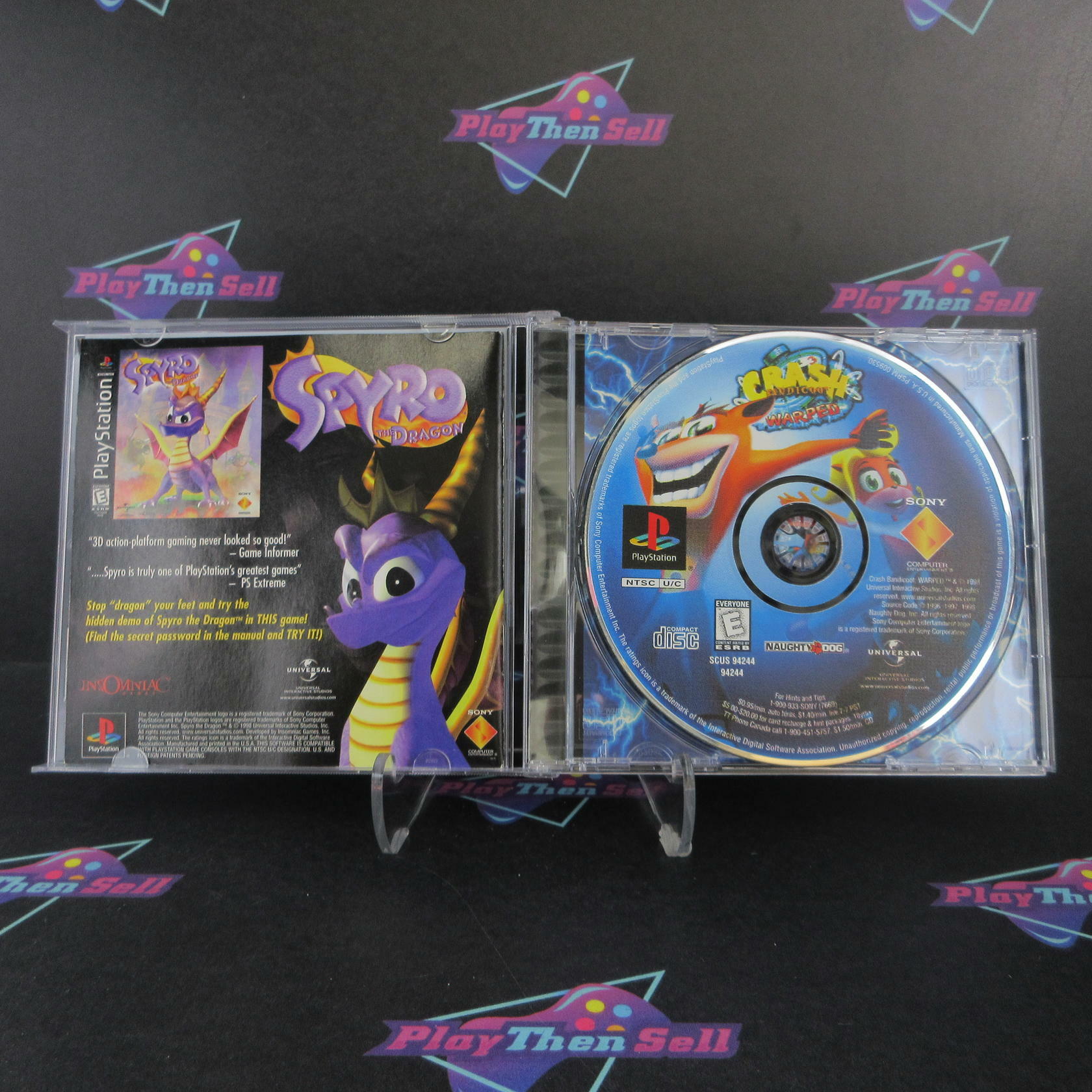 Crash Bandicoot 3 Warped Holo Lenticular PS1 PlayStation 1 Complete - Excellent