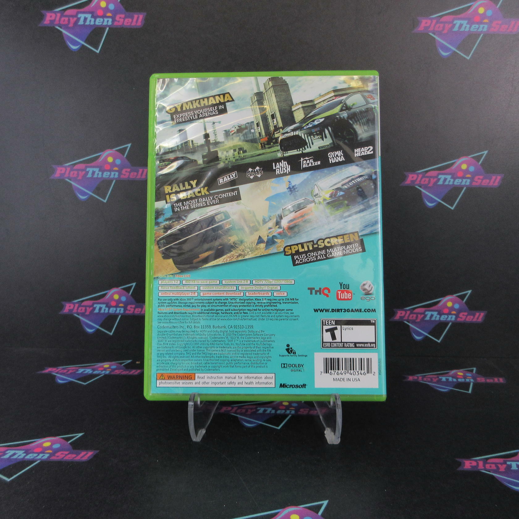 Dirt 3 Xbox 360 Complete - Excellent